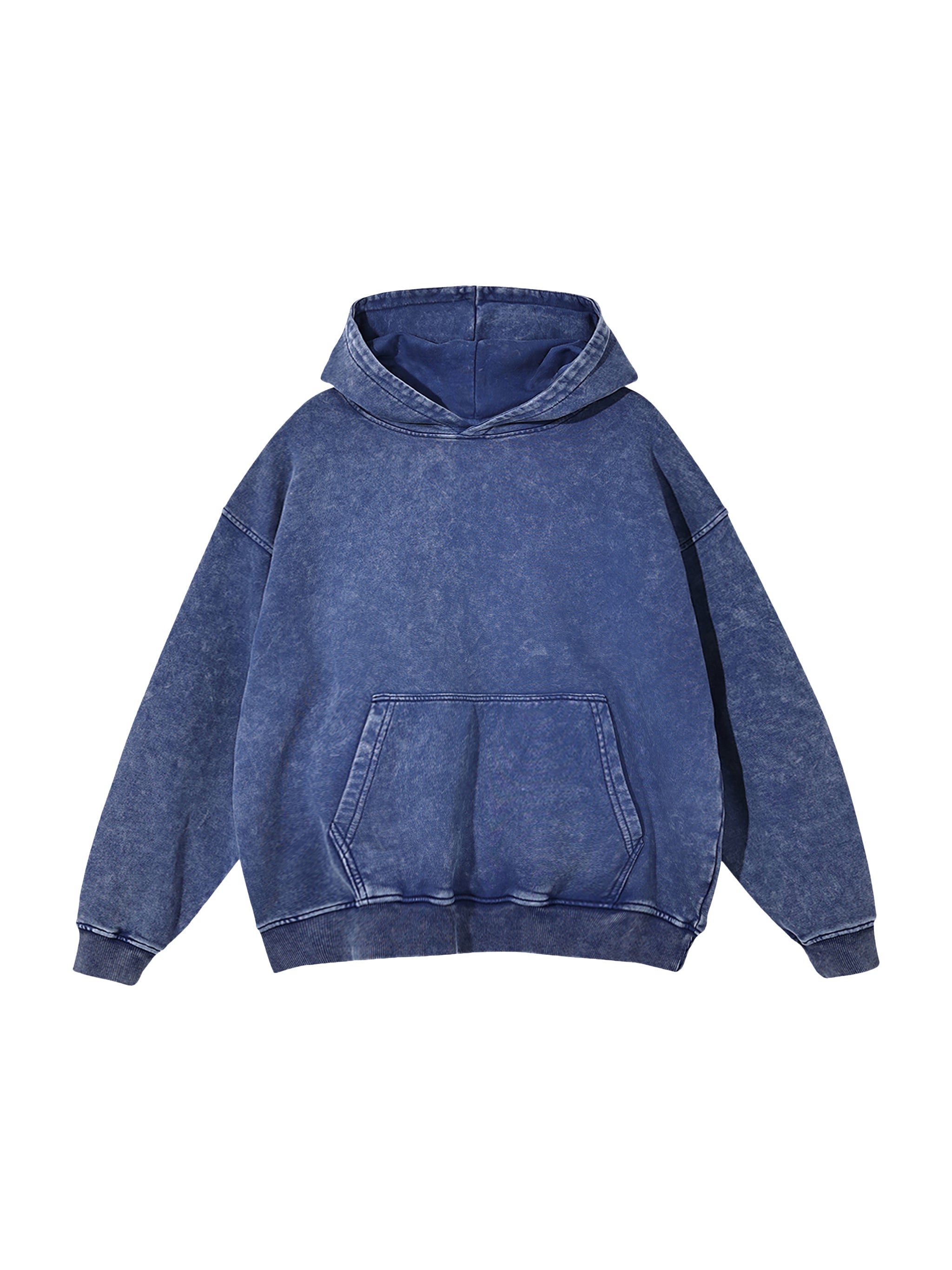 Snow Washed Loose Cotton Hoodie
