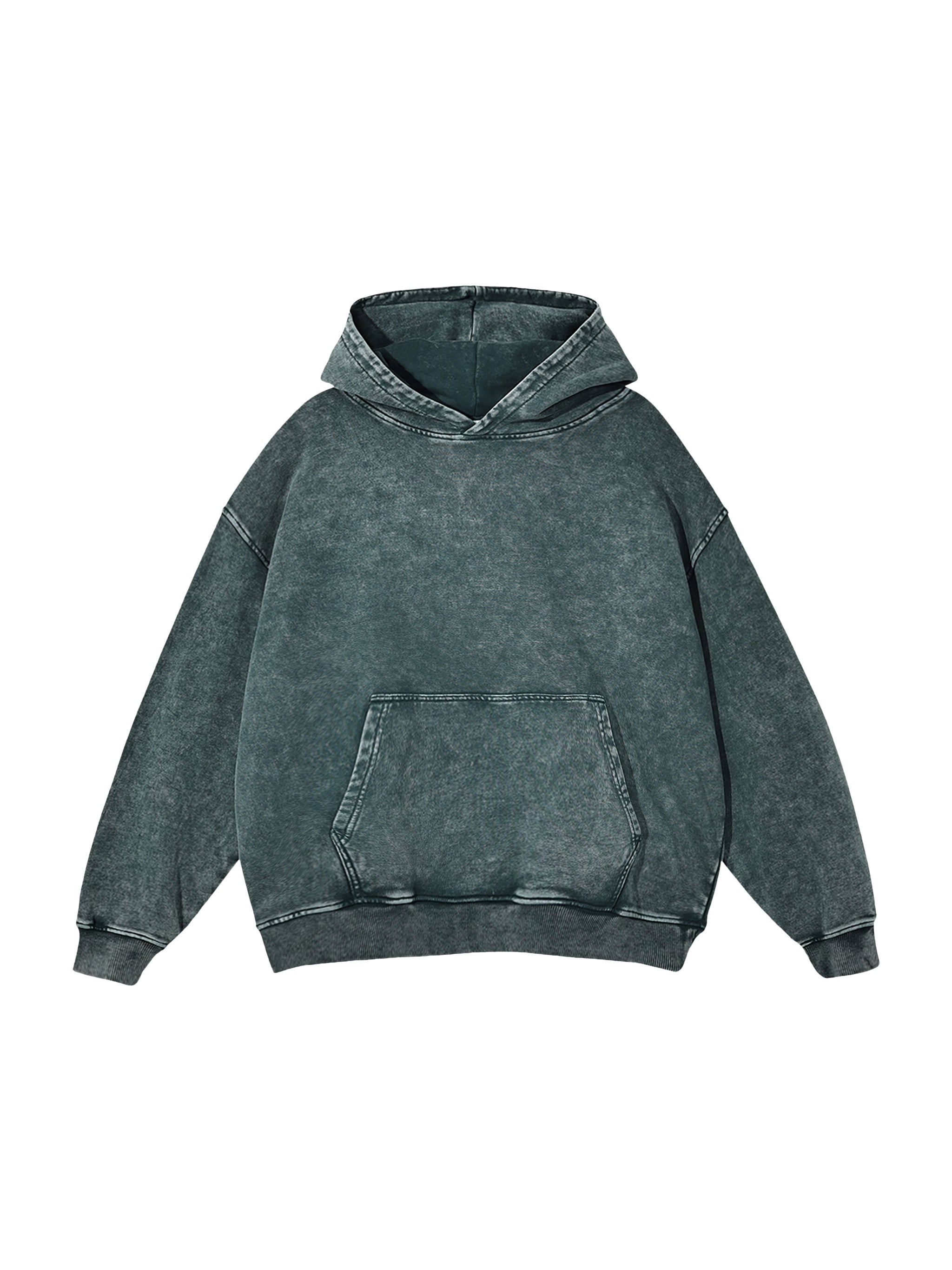 Snow Washed Loose Cotton Hoodie