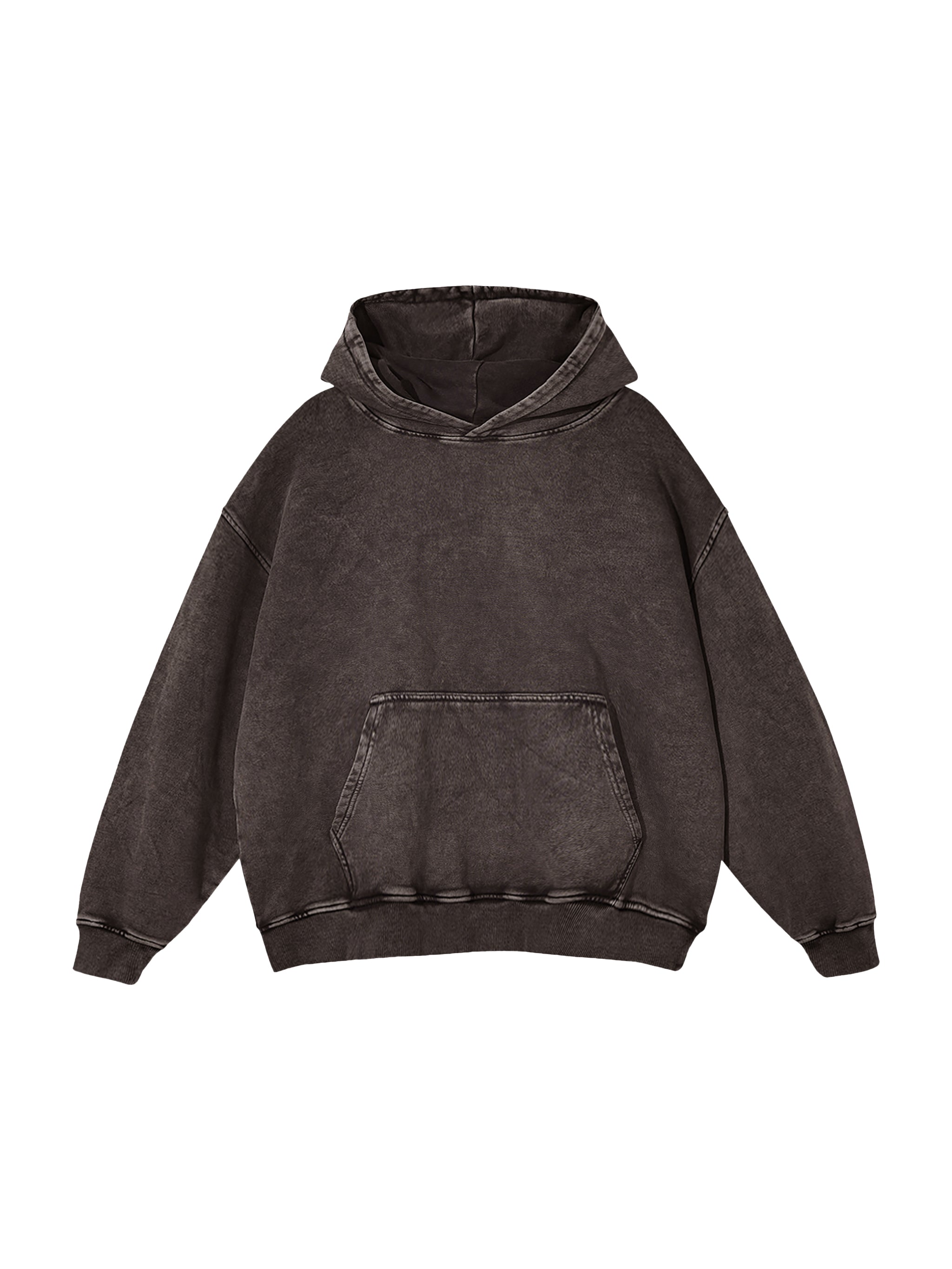 Snow Washed Loose Cotton Hoodie