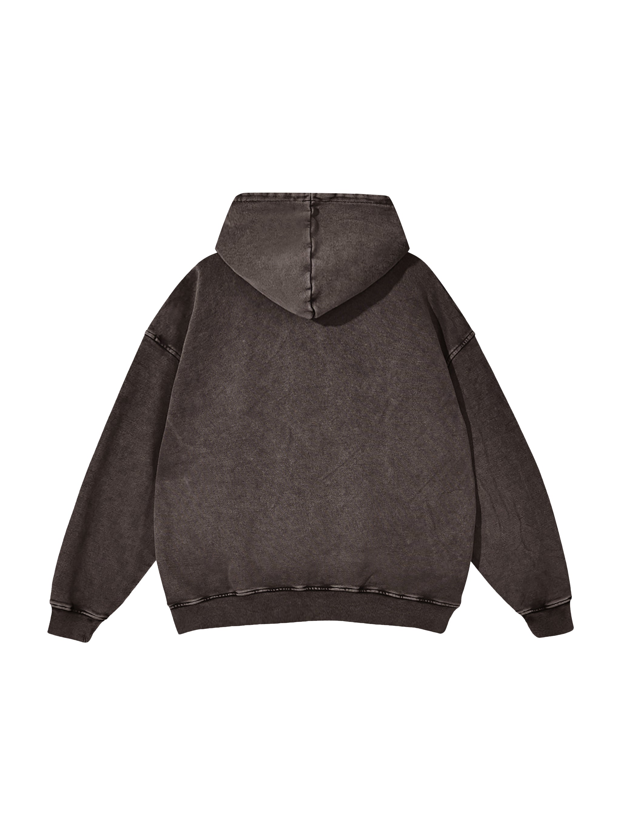 Snow Washed Loose Cotton Hoodie