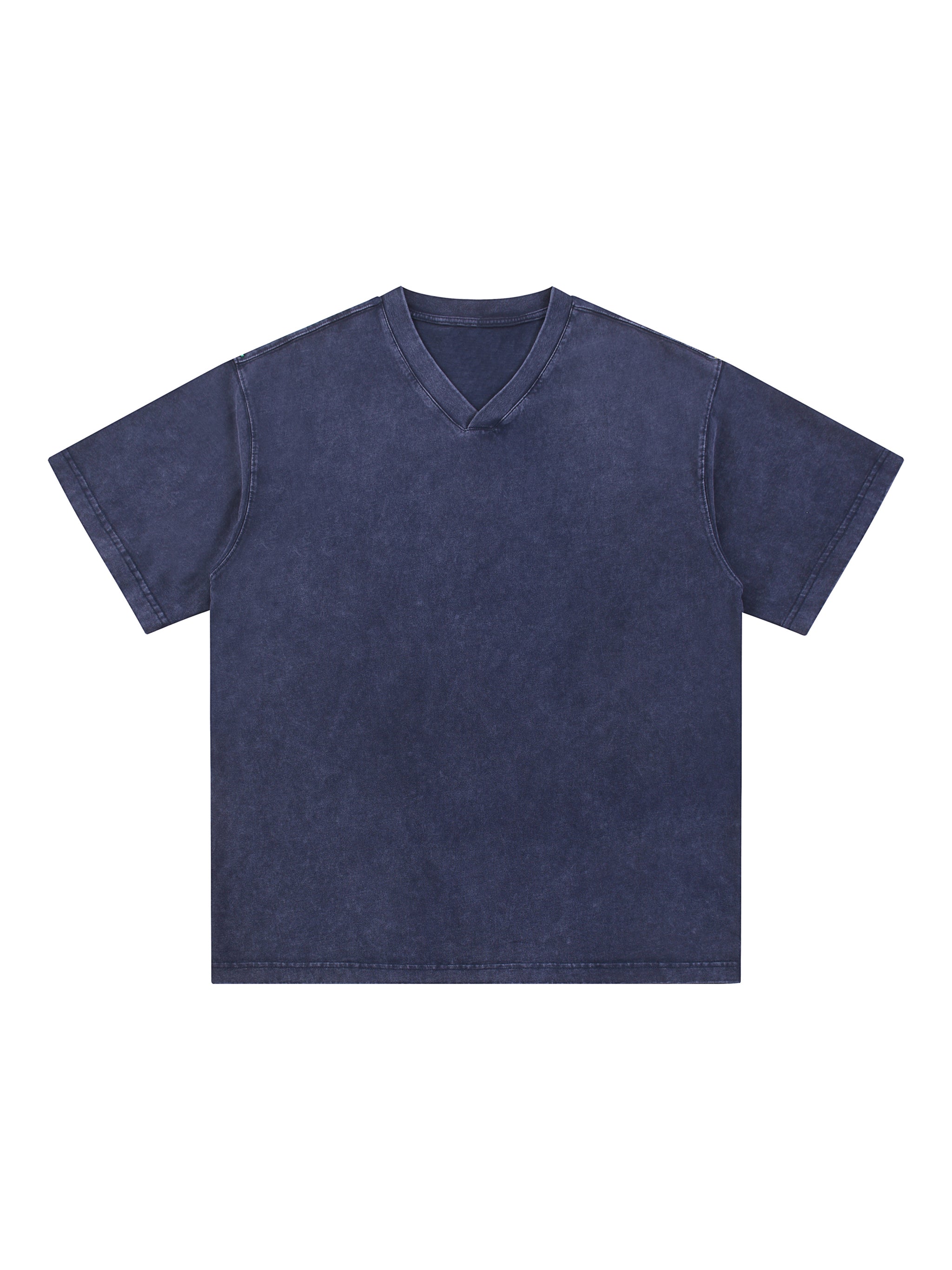 Snow Washed V-Neck Cotton T-Shirt