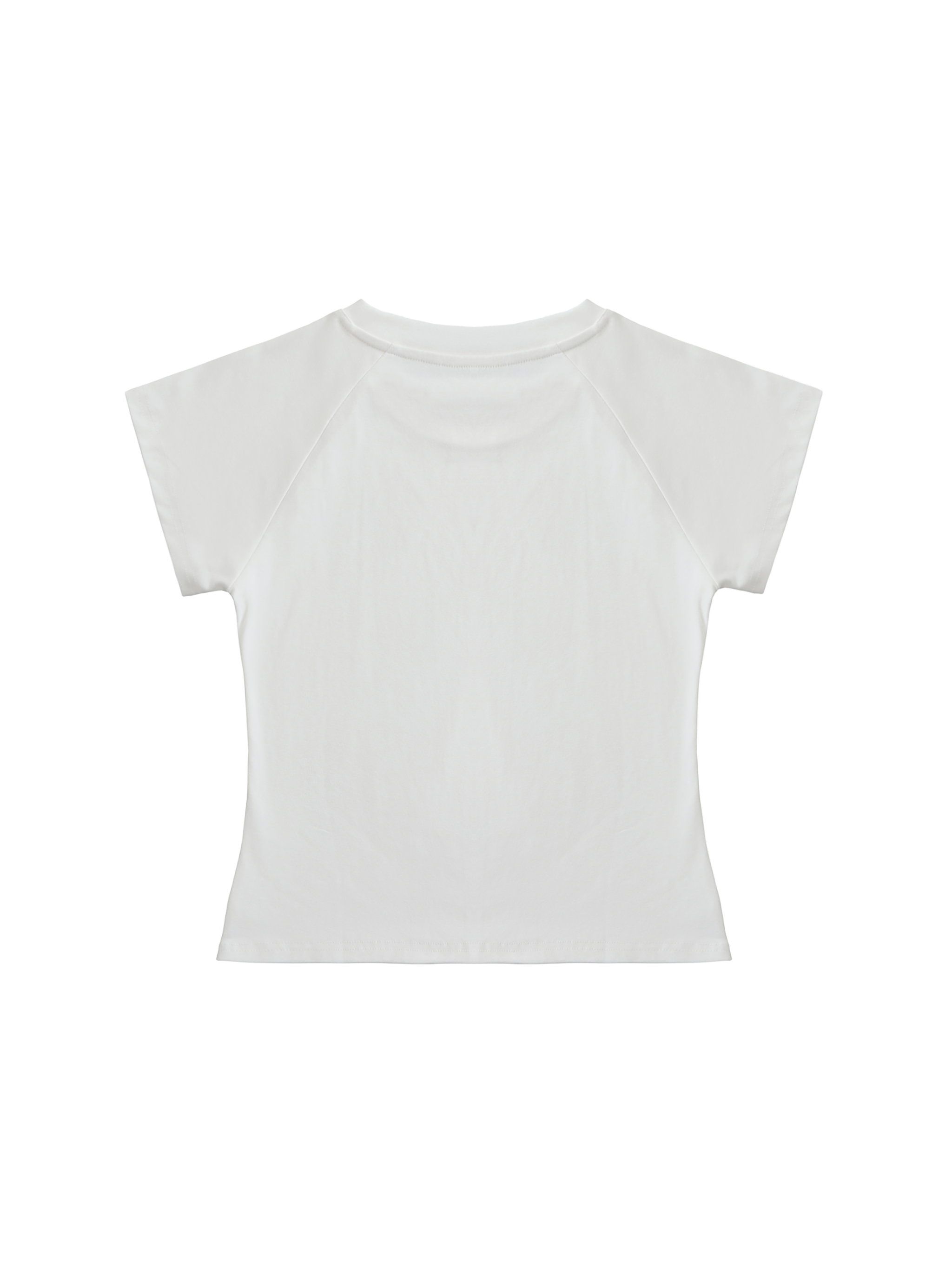 Solid Color Raglan Sleeve Crop Top