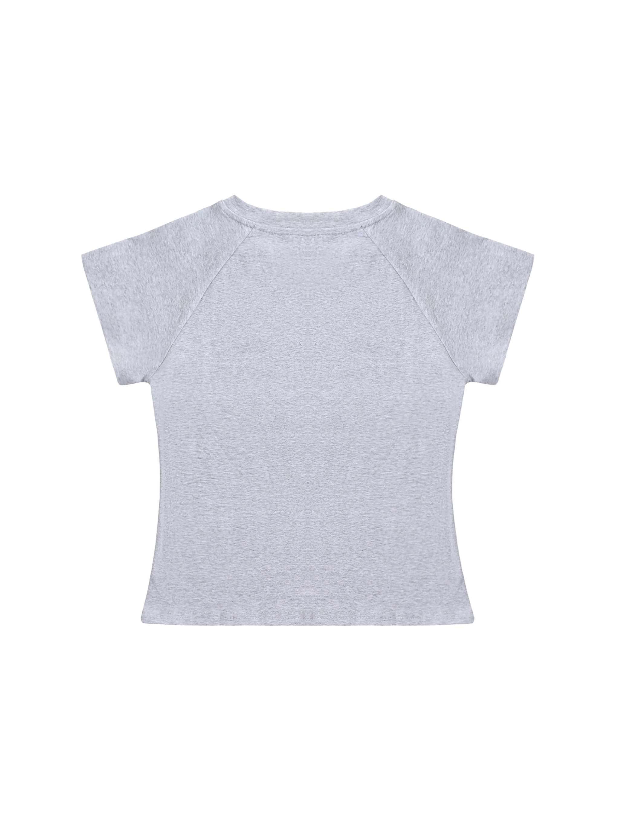Solid Color Raglan Sleeve Crop Top