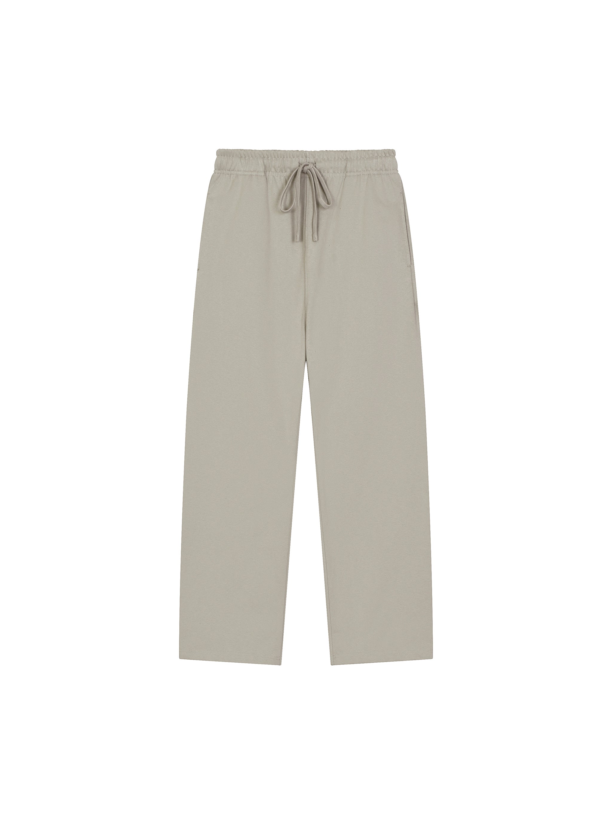 Solid Color Straight-Leg Sweatpants