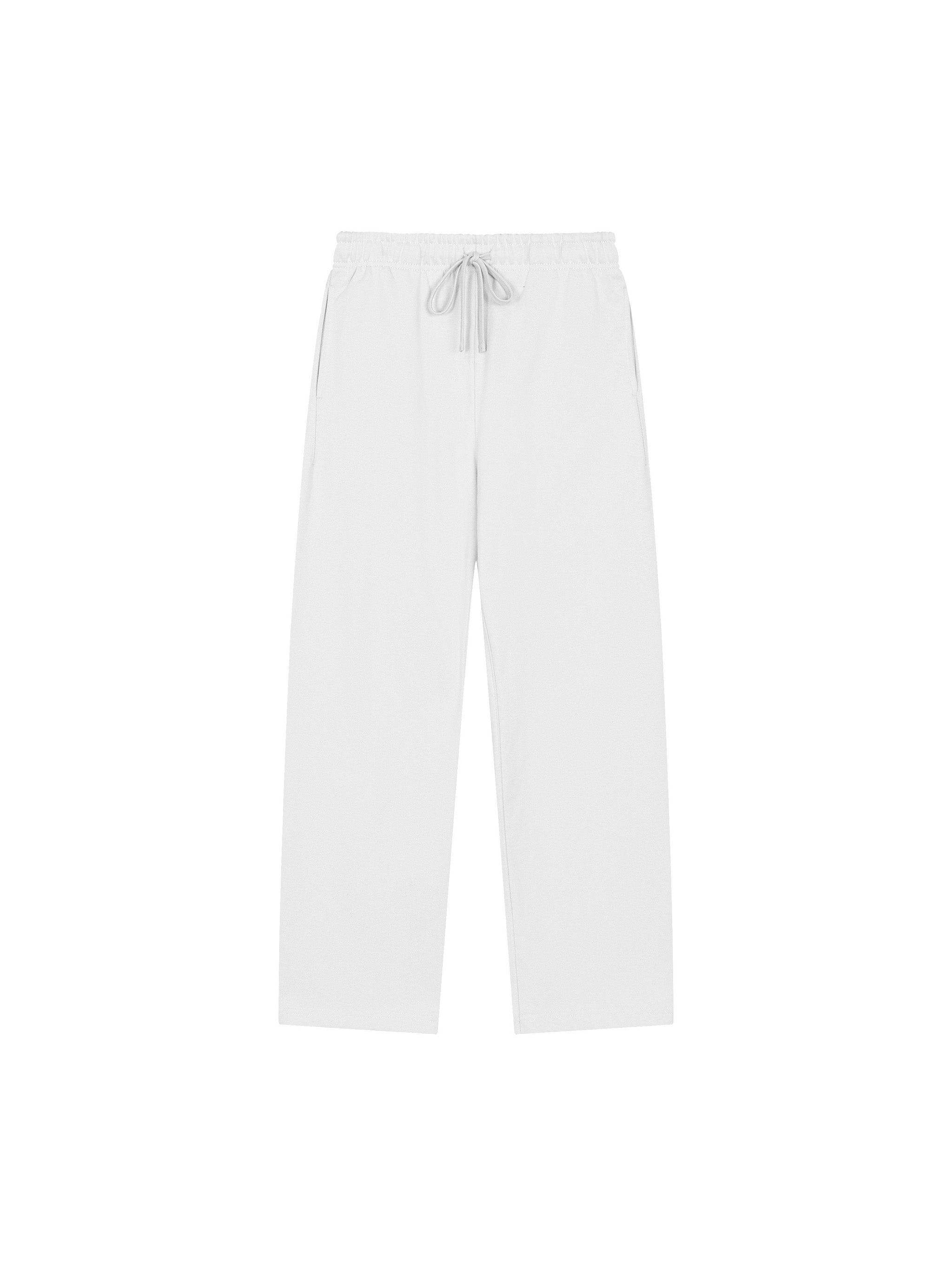 Solid Color Straight-Leg Sweatpants