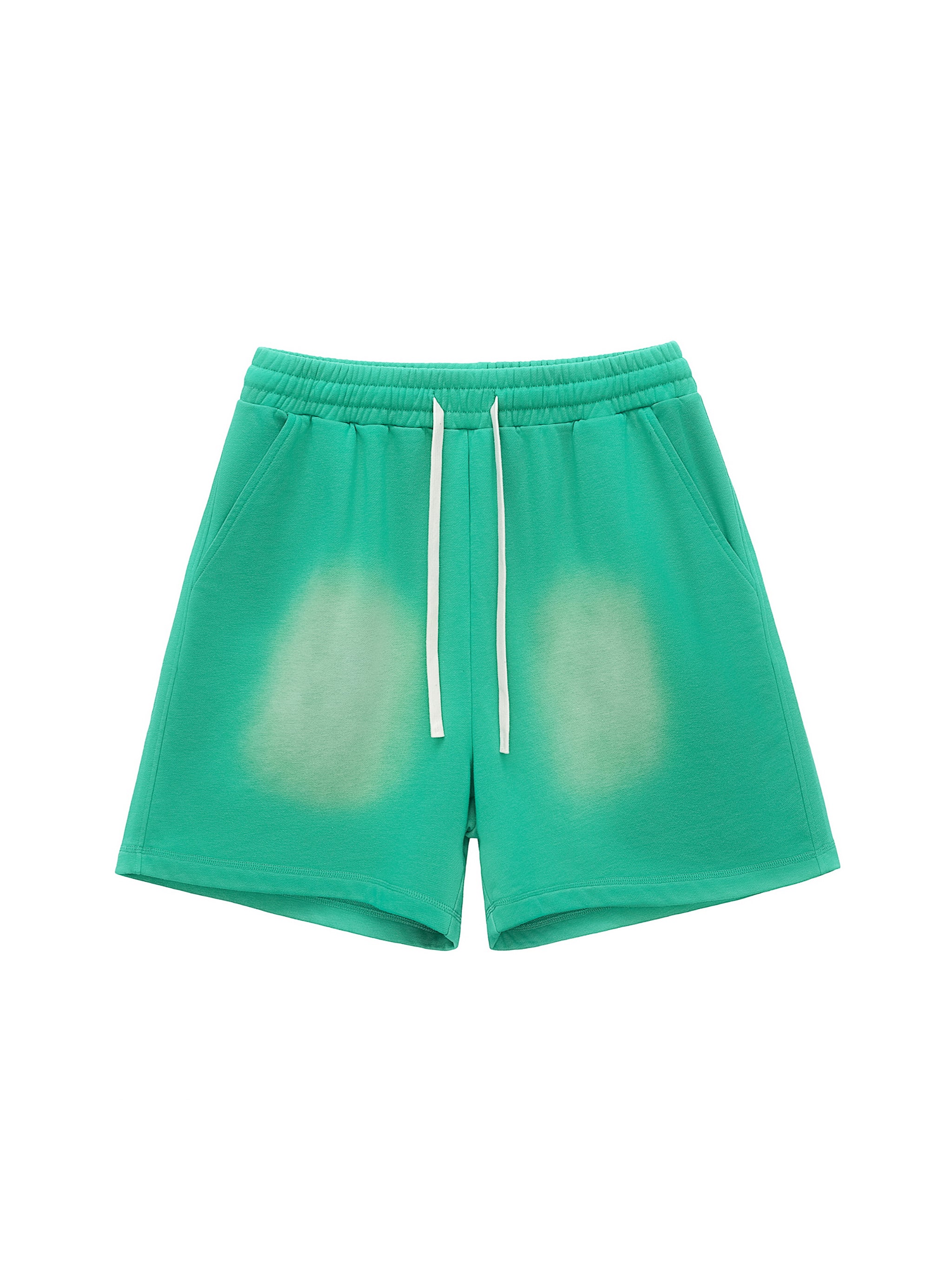 Sun Fade Raw Edge Cotton Shorts