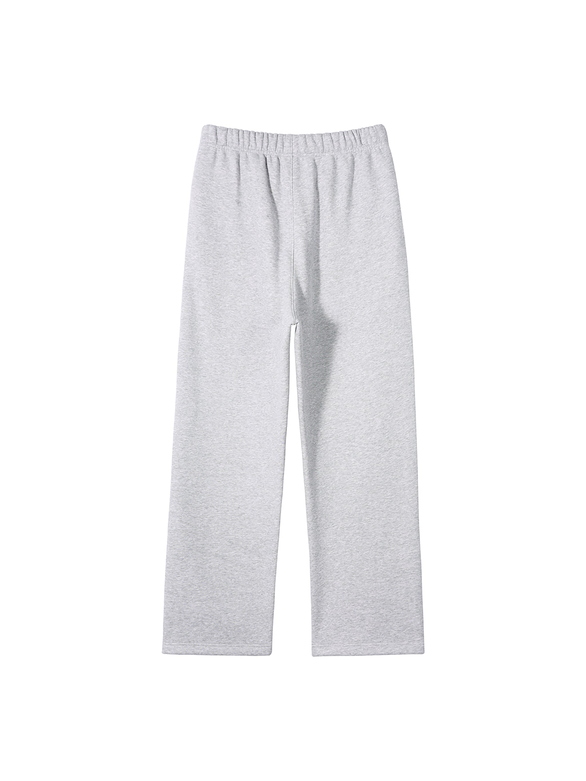 Unisex Solid Color Fleece Straight Leg Pants