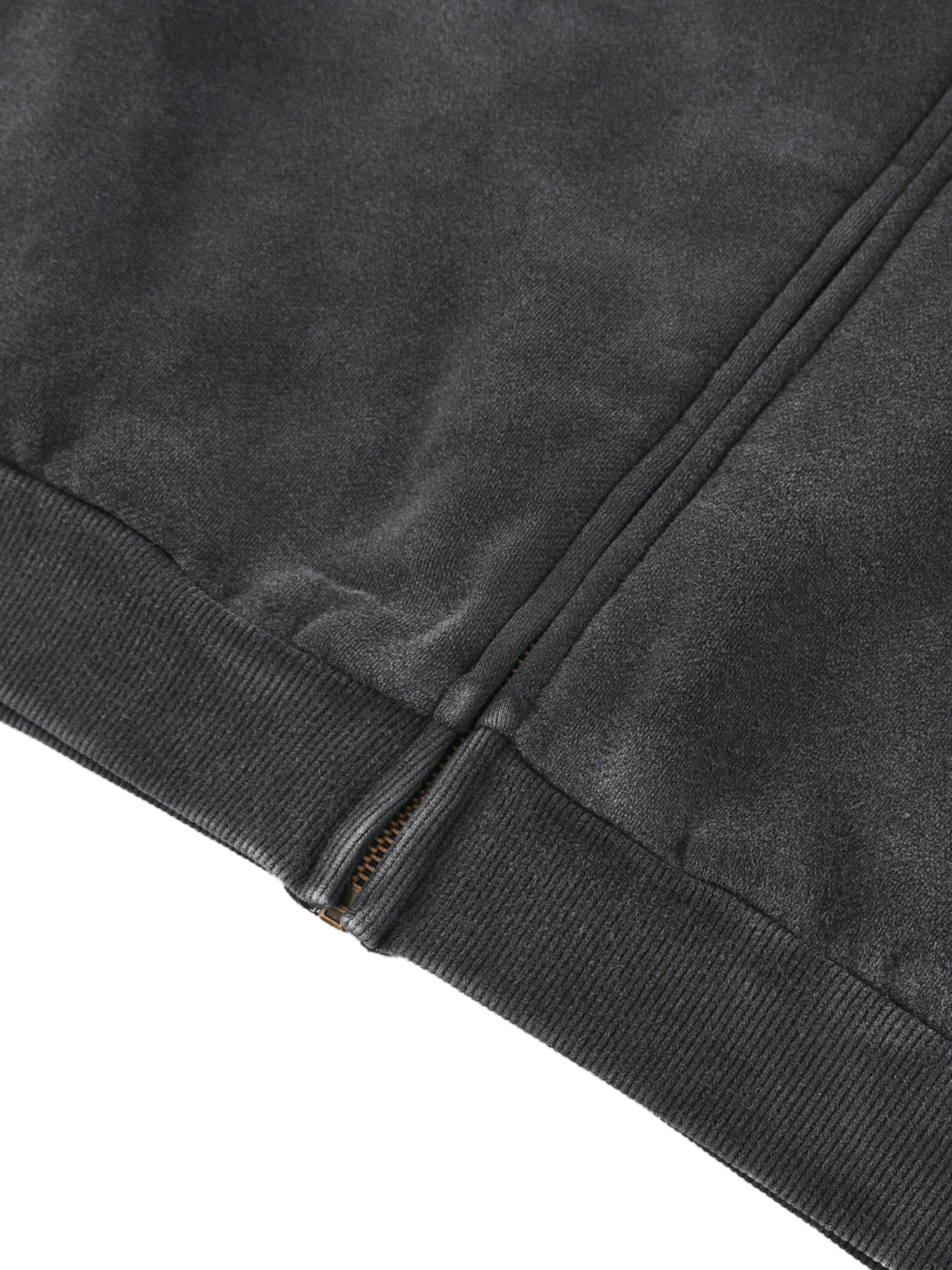 Vintage Washed Fleece Baseball Jacket