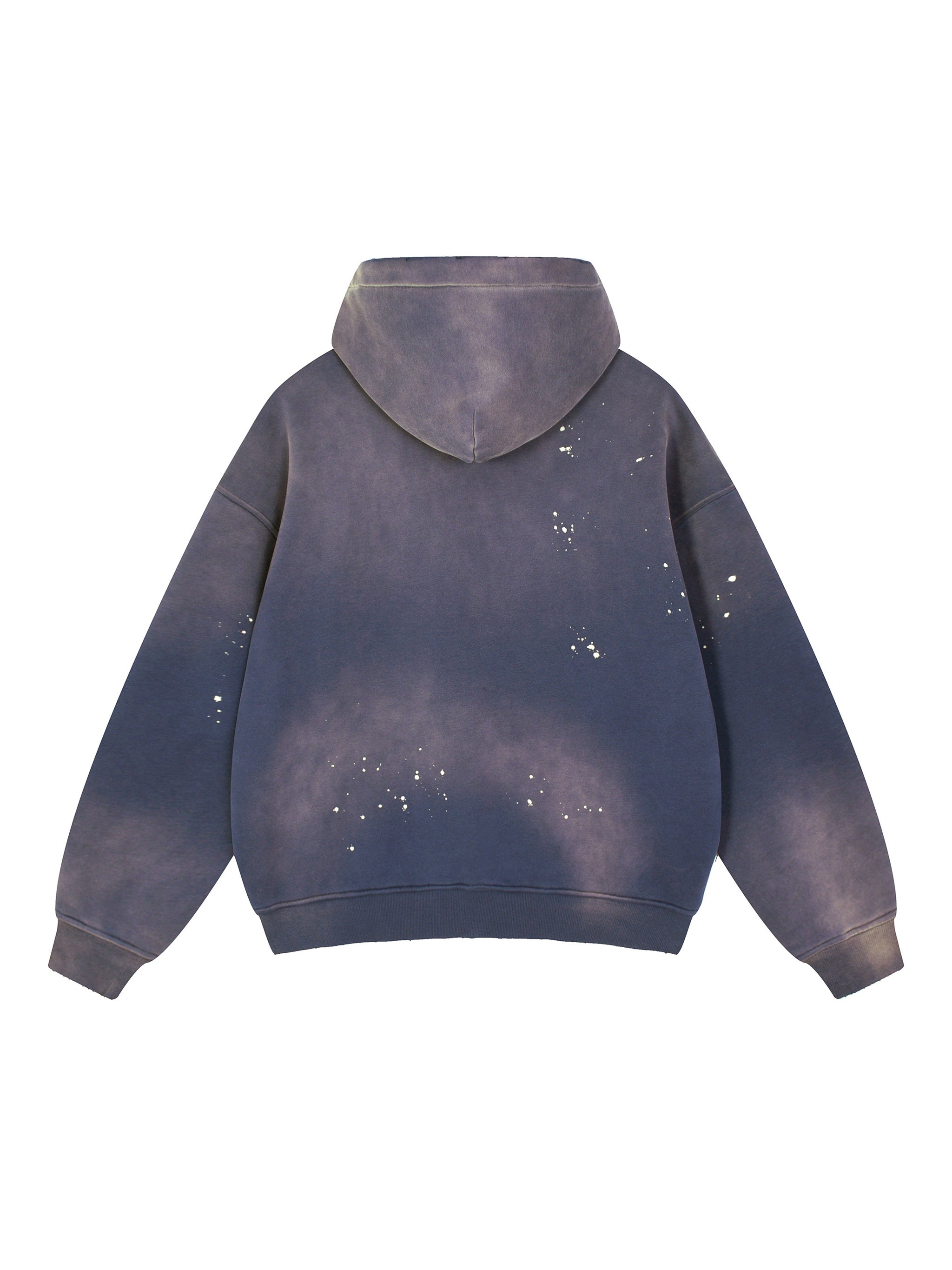 Vintage Washed Frayed Fleece Hoodie