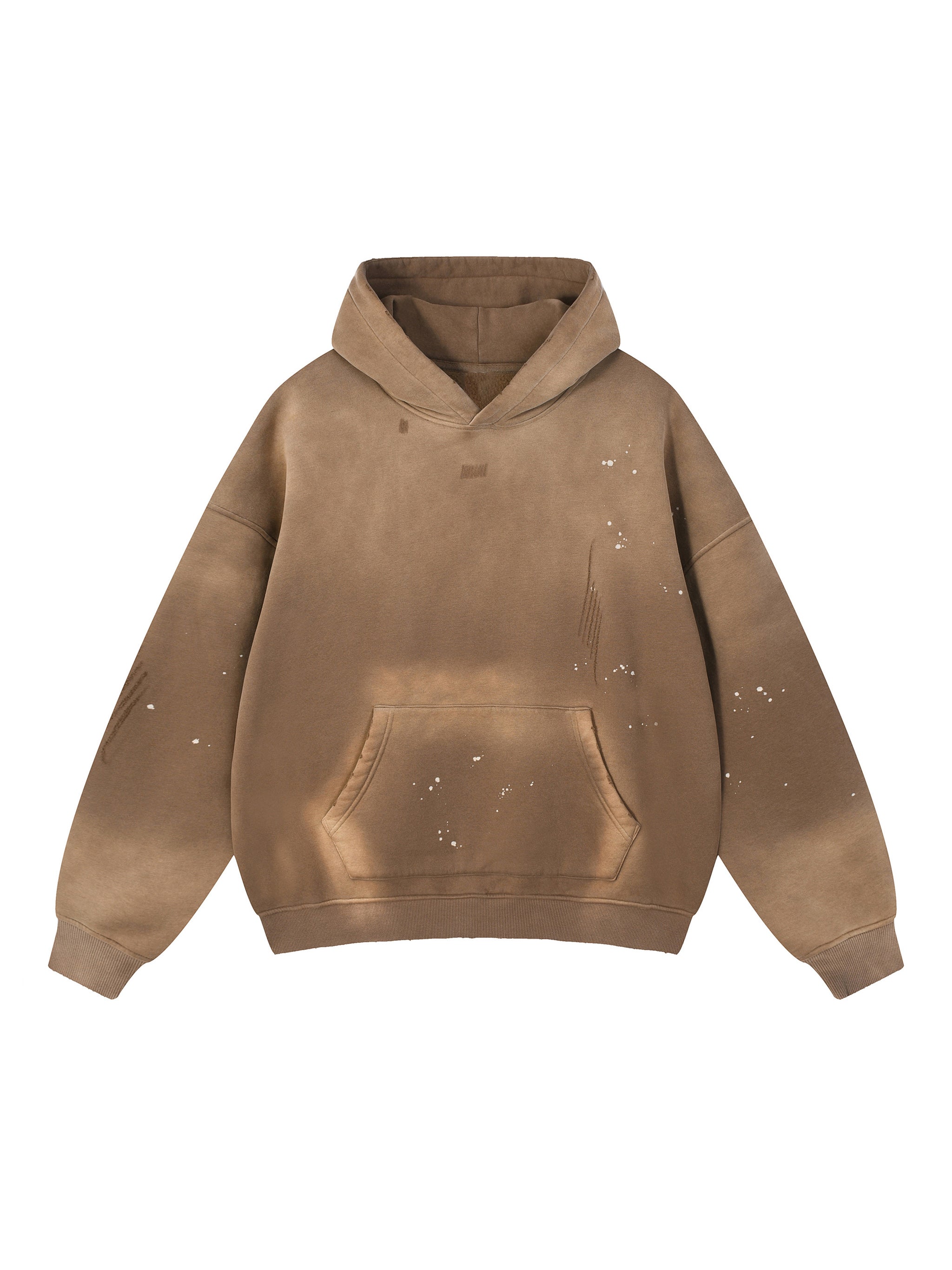 Vintage Washed Frayed Fleece Hoodie