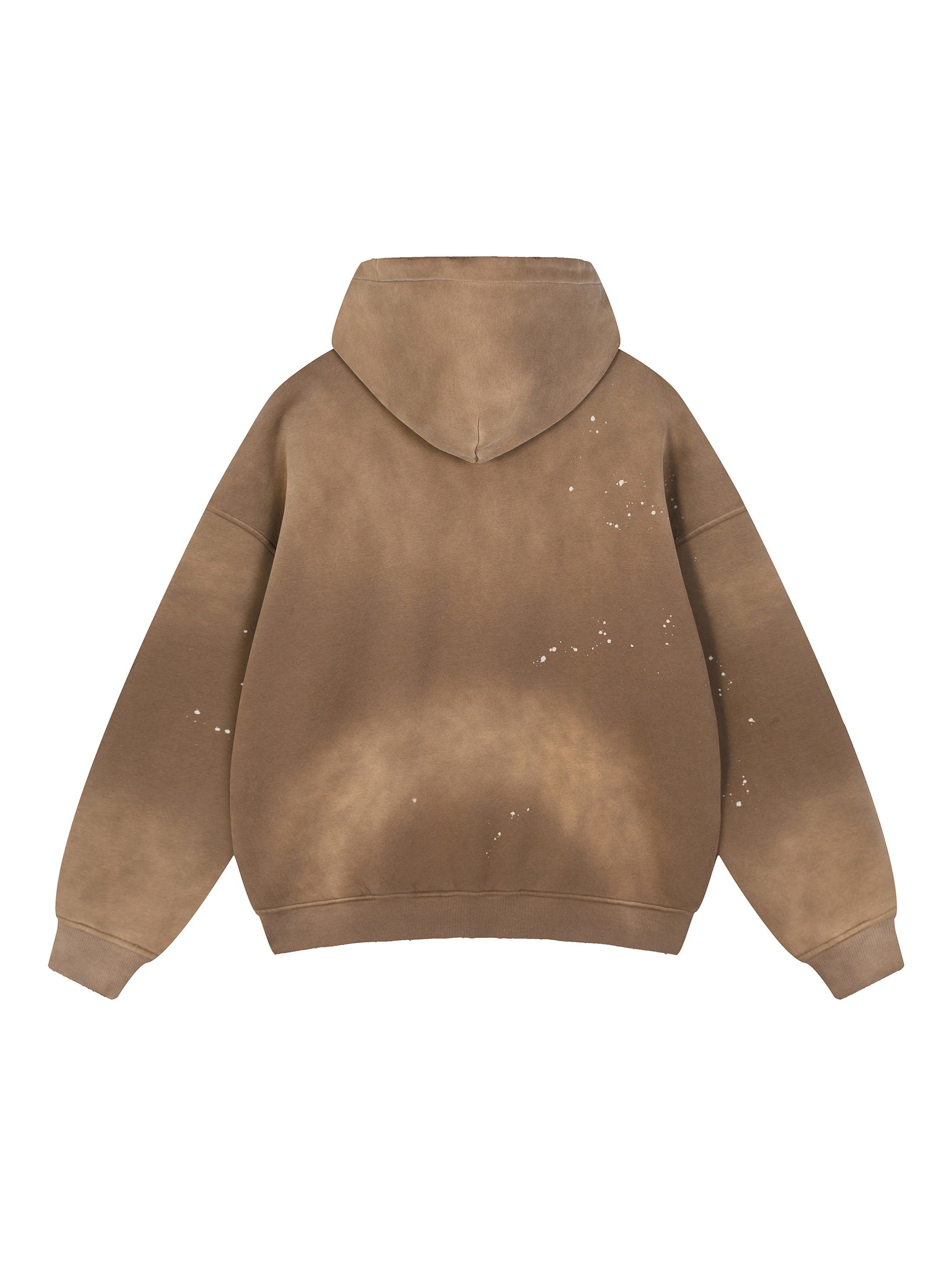 Vintage Washed Frayed Fleece Hoodie