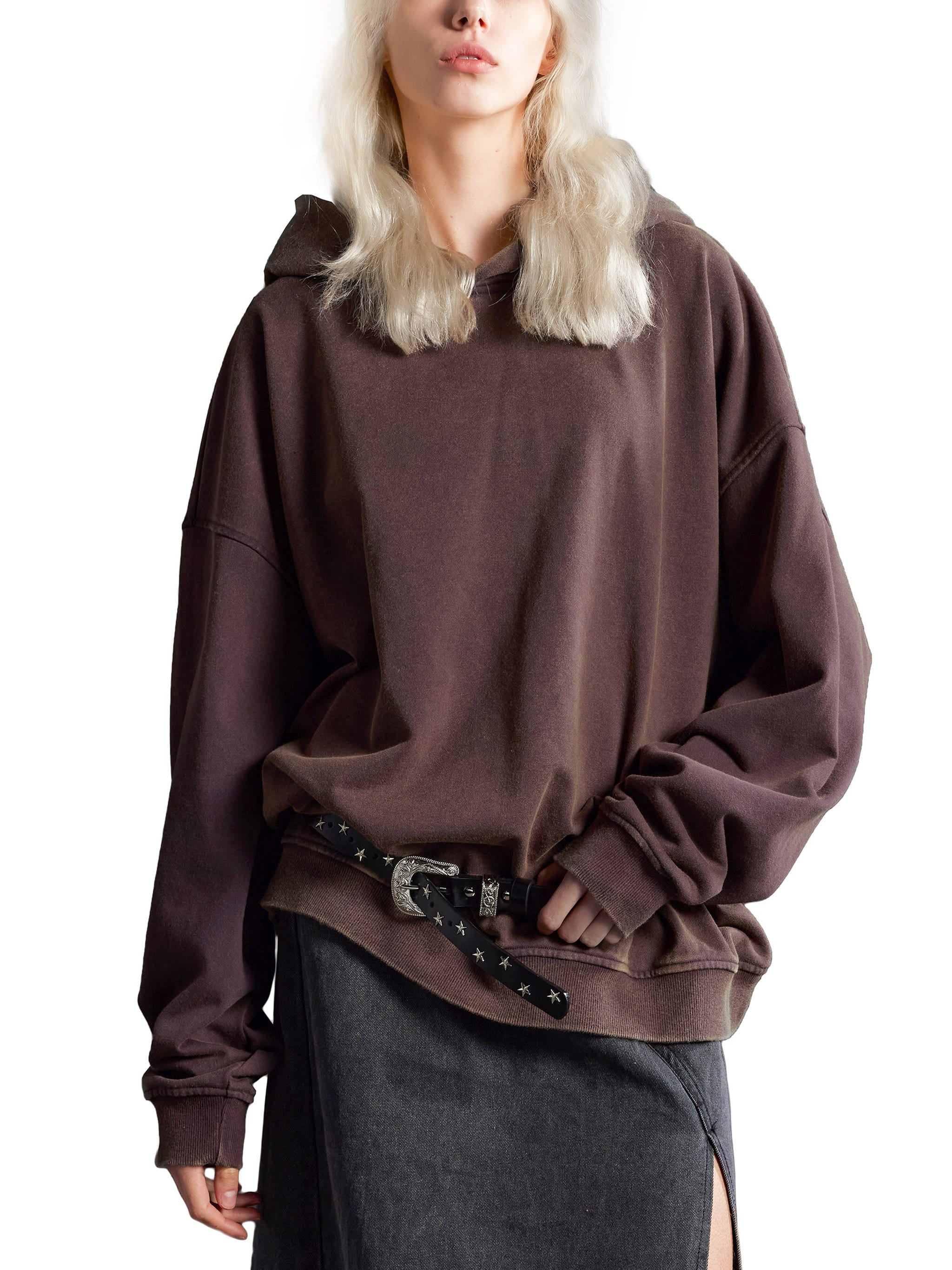 Vintage Washed Gradient Fleece Hoodie