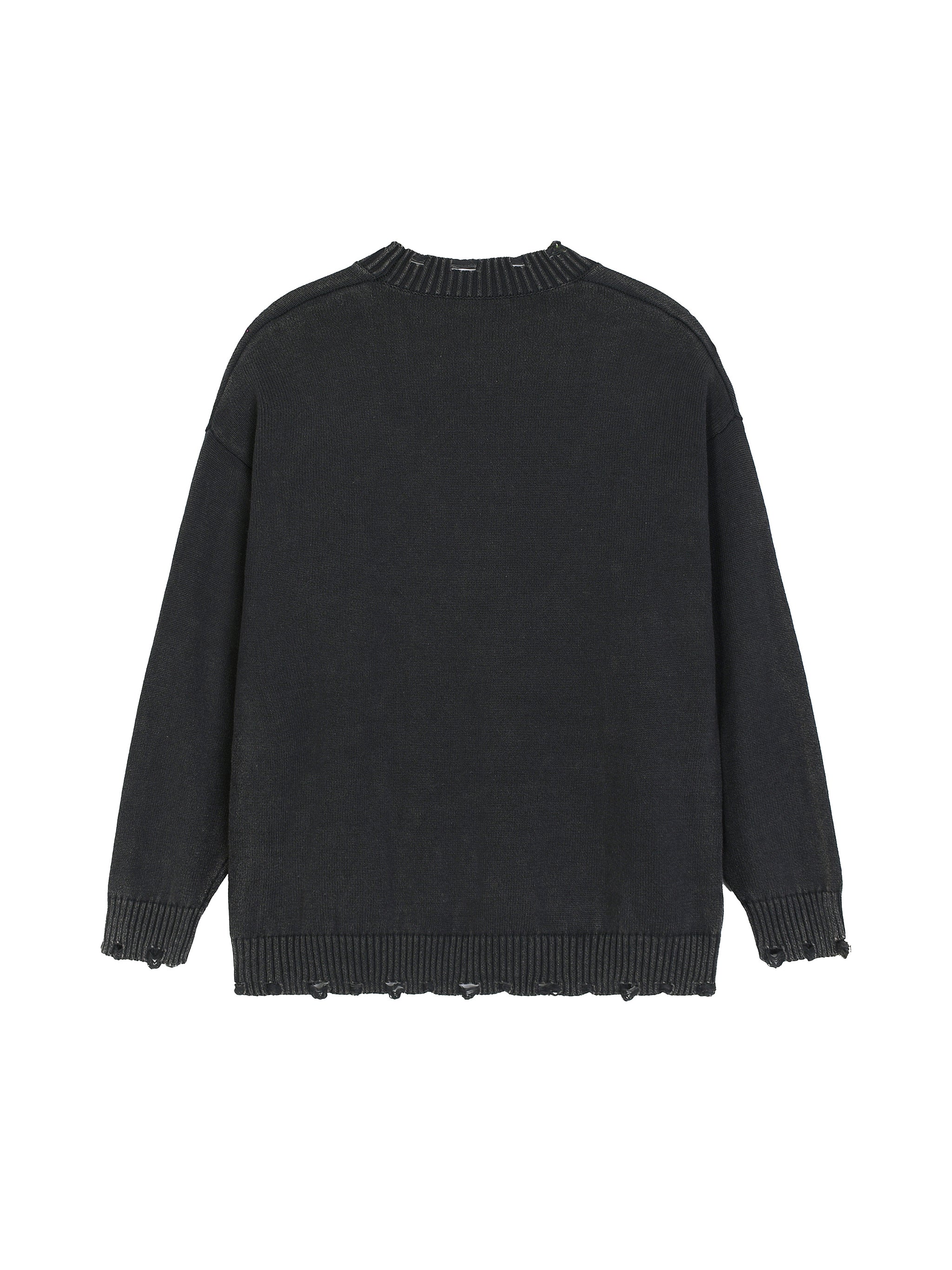 Vintage Washed Hand-Frayed Sweater