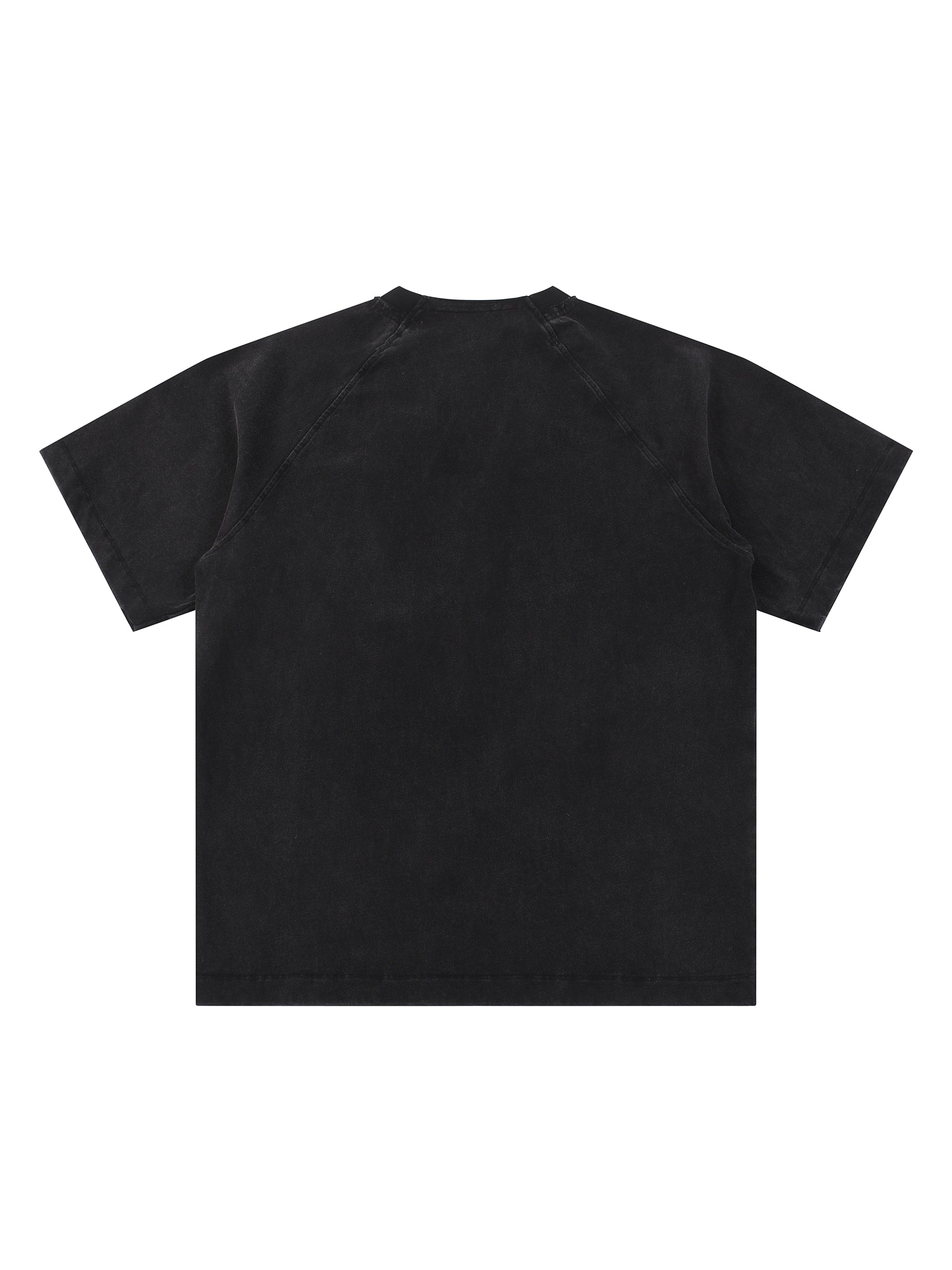 Vintage Washed Raglan Cotton T-Shirt