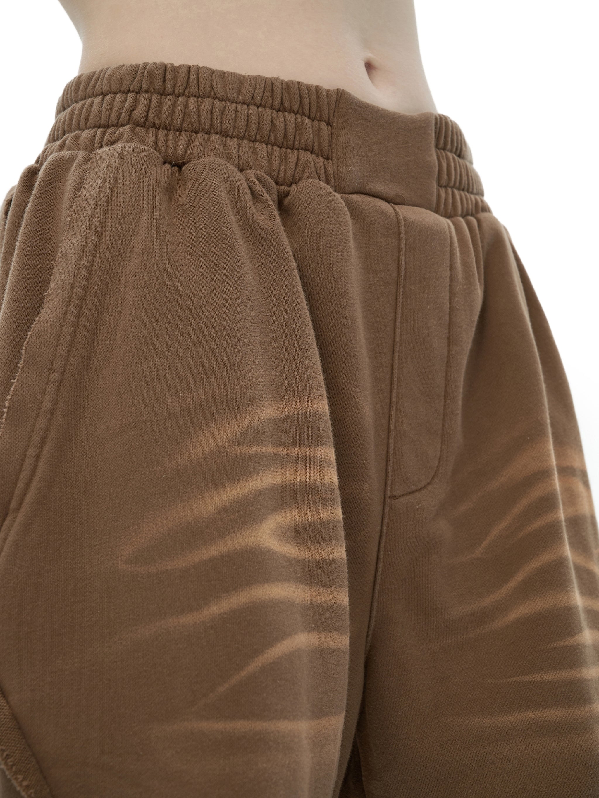 Vintage Washed Tiger Stripes Short Pants - Women