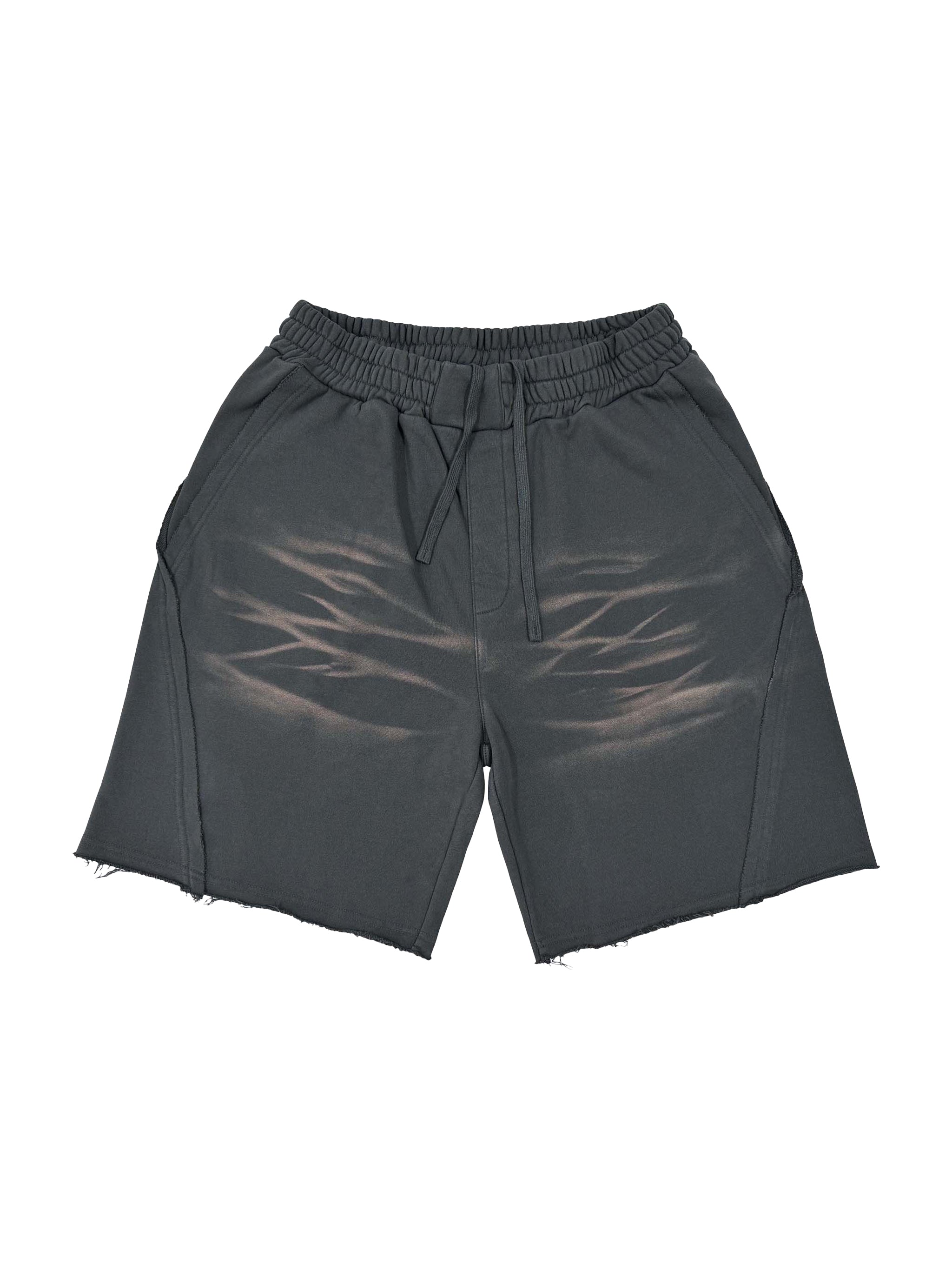 Vintage Washed Tiger Stripes Short Pants - Women