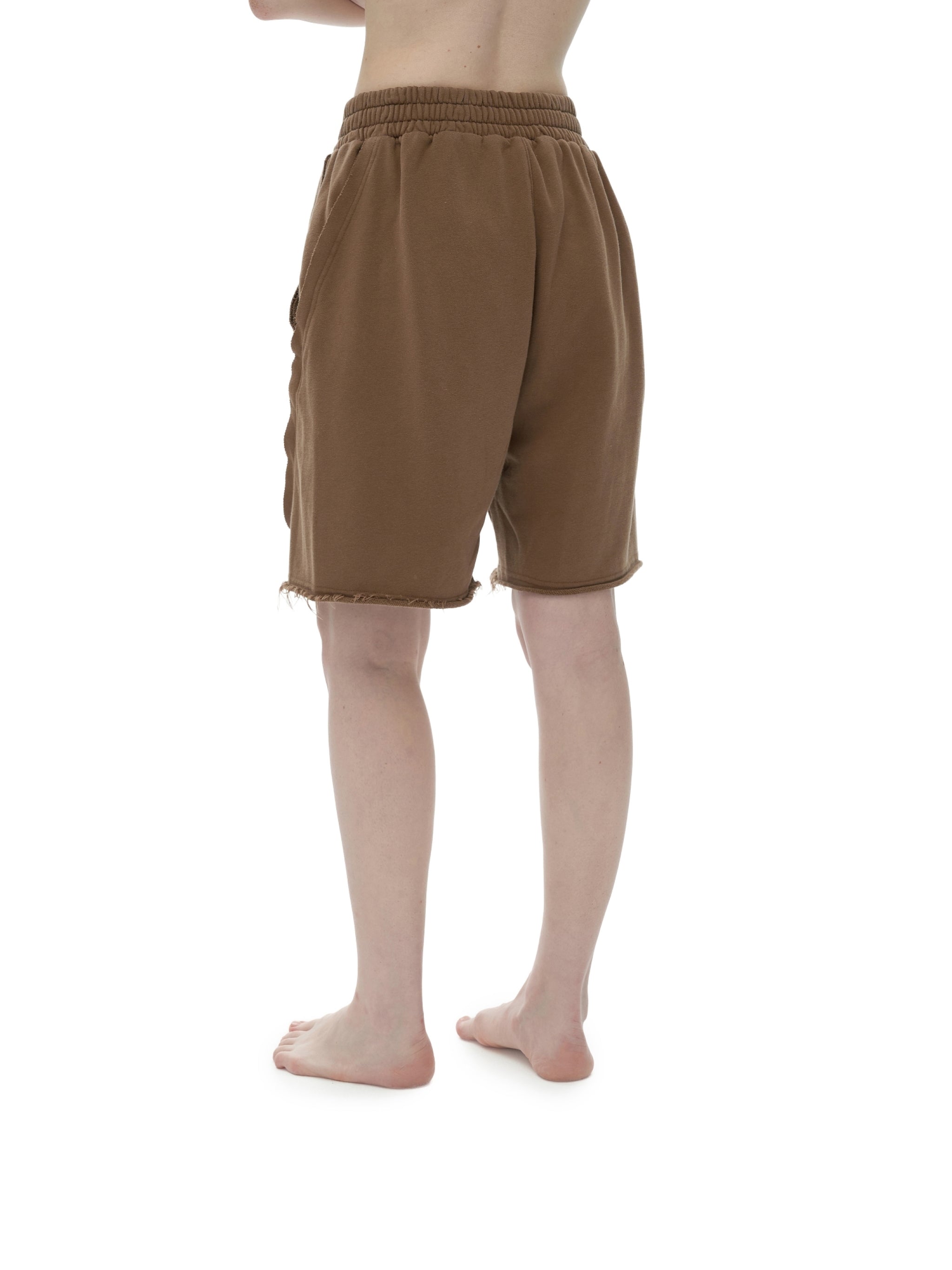 Vintage Washed Tiger Stripes Short Pants - Women