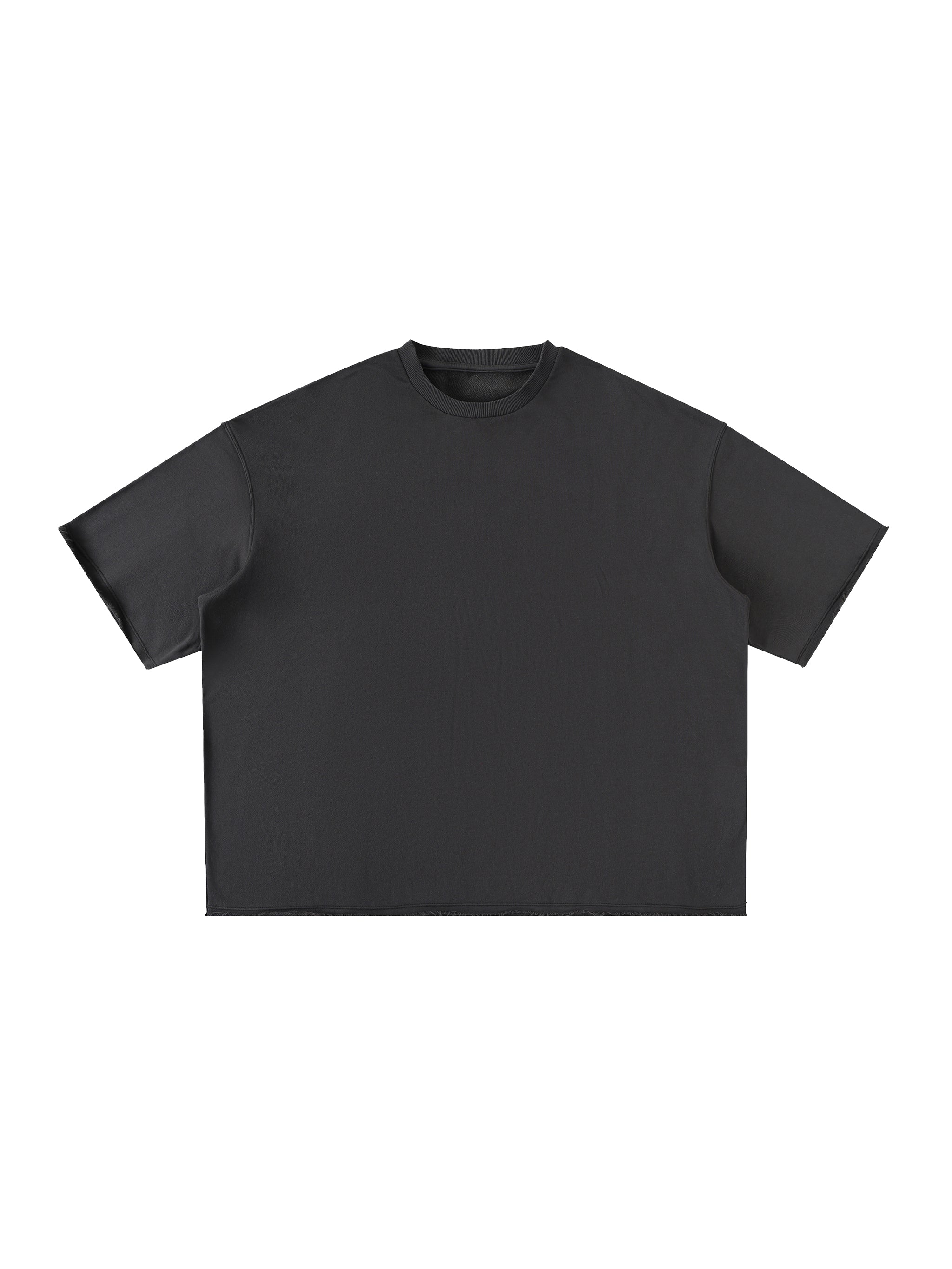 Washed Rolled Hem Half Sleeve T-Shirt