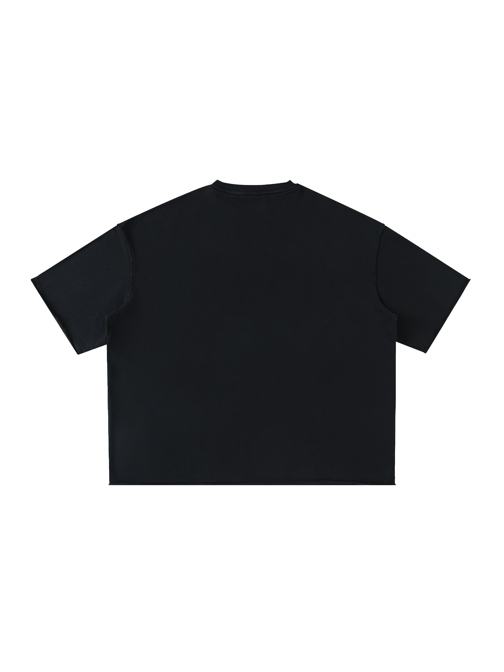 Washed Rolled Hem Half Sleeve T-Shirt