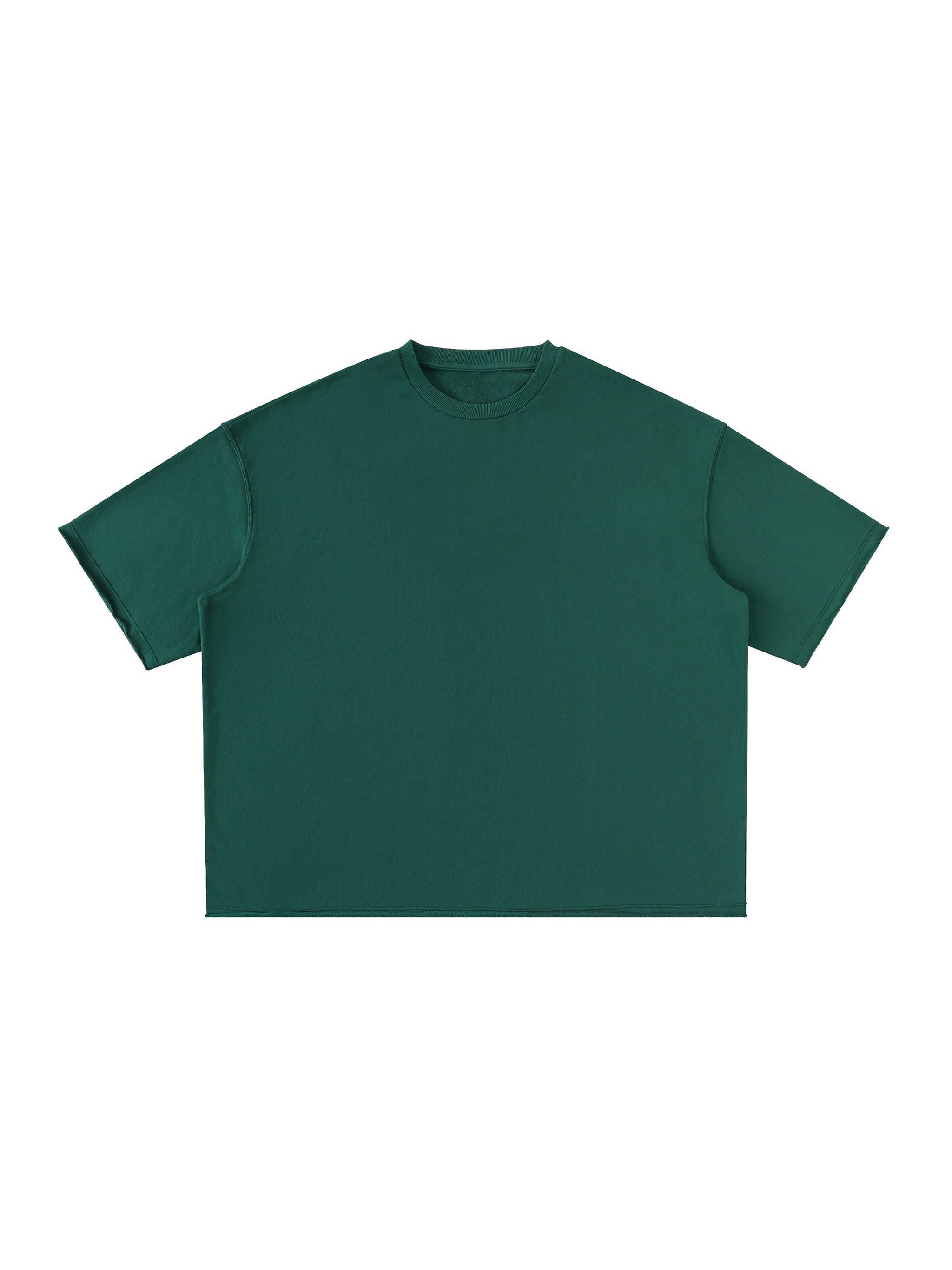 Washed Rolled Hem Half Sleeve T-Shirt