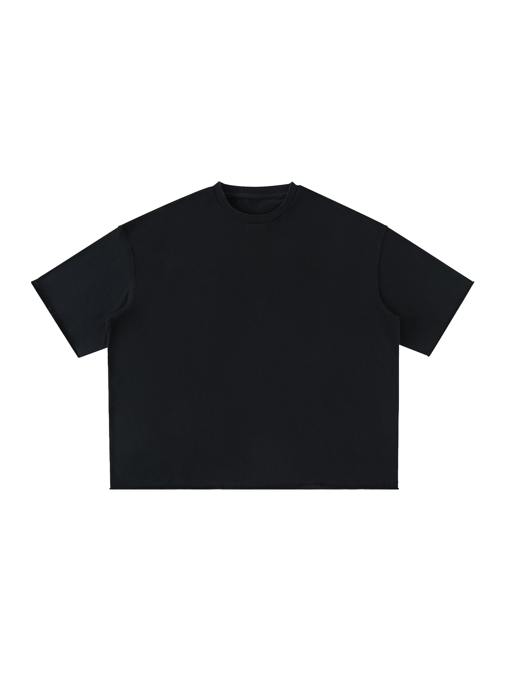 Washed Rolled Hem Half Sleeve T-Shirt