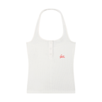 Women's Ribbed Henley Tank Top