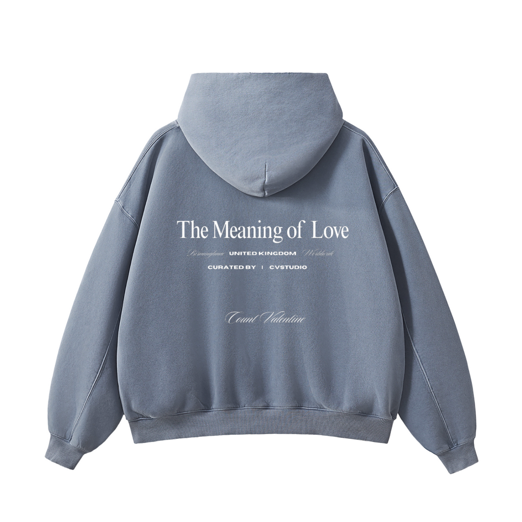 Frayed Enzyme Washed Fleece Hoodie