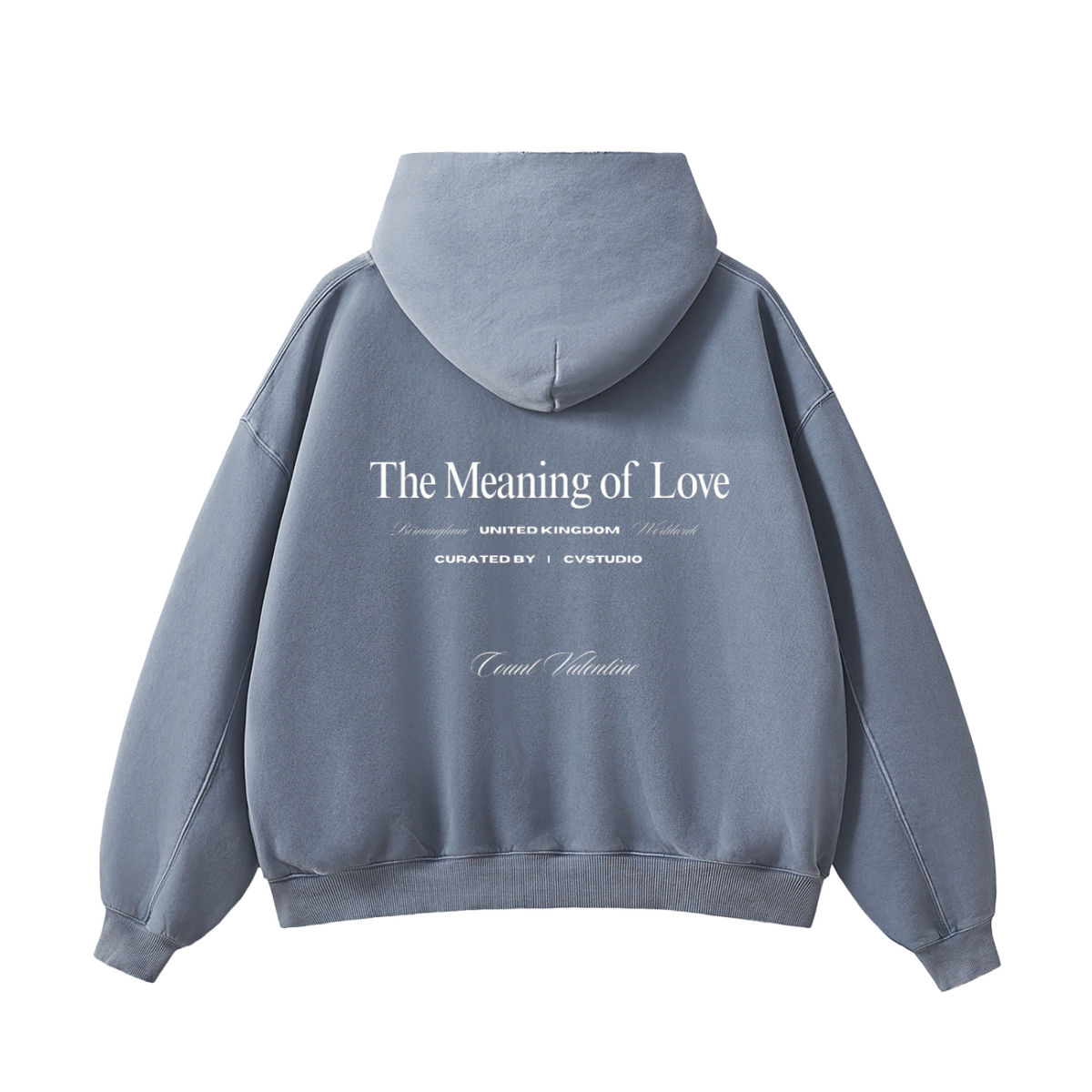 Frayed Enzyme Washed Fleece Hoodie