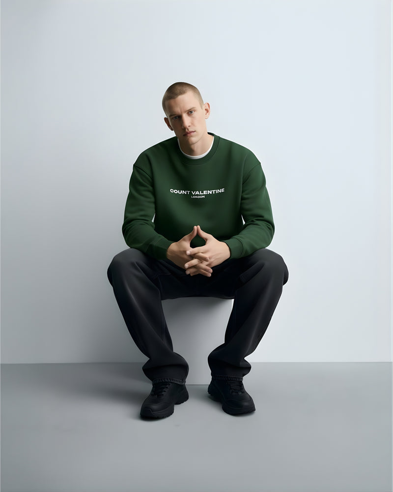 Bottle Green Unisex Oversized Sweatshirt