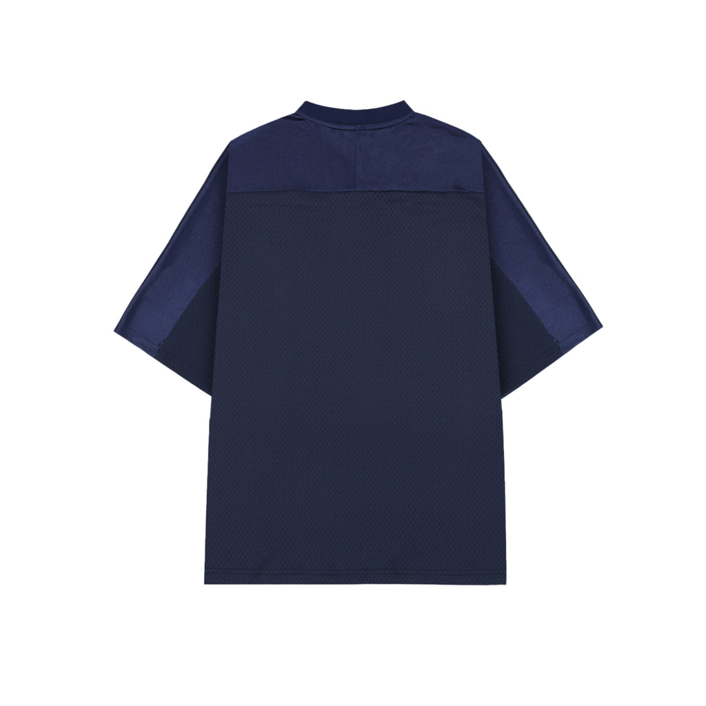 Oversized Mesh V-Neck Soccer Jersey