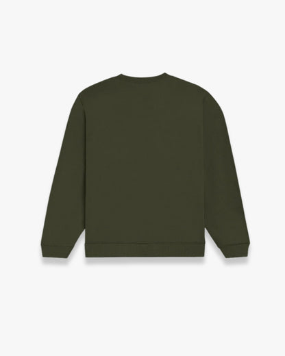 OLIVE GREEN STAR SWEATSHIRT