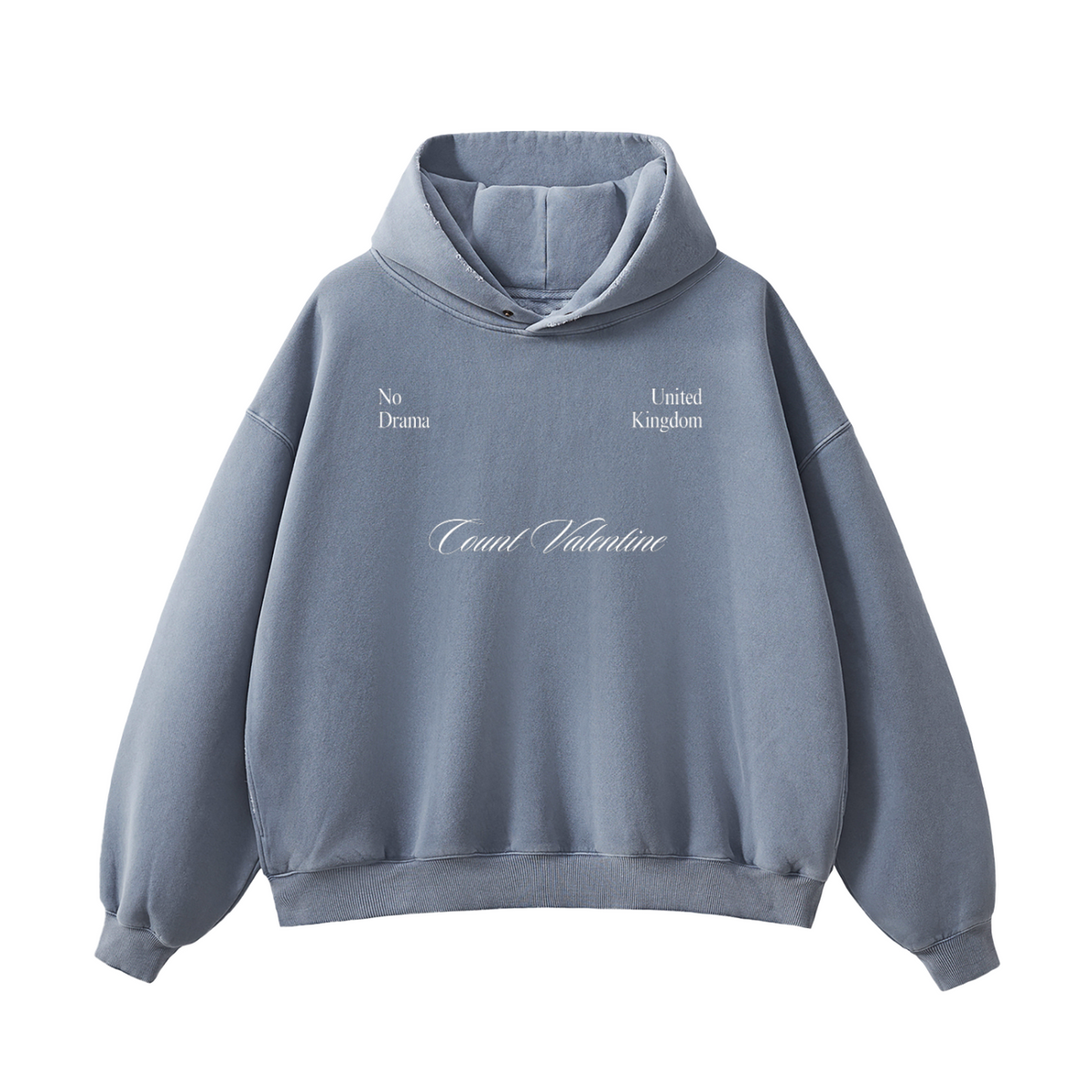 Frayed Enzyme Washed Fleece Hoodie