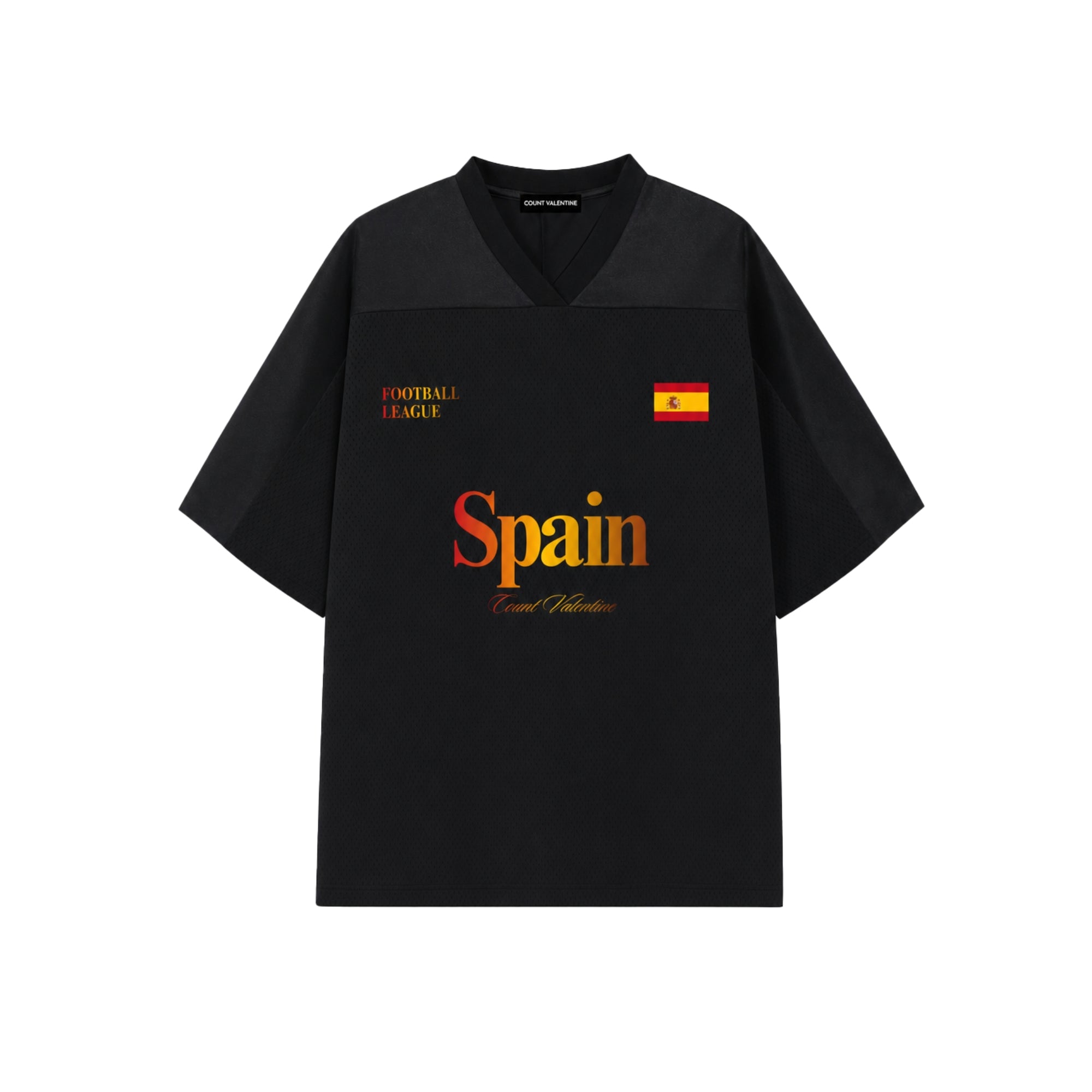 Oversized Mesh V-Neck Soccer Jersey