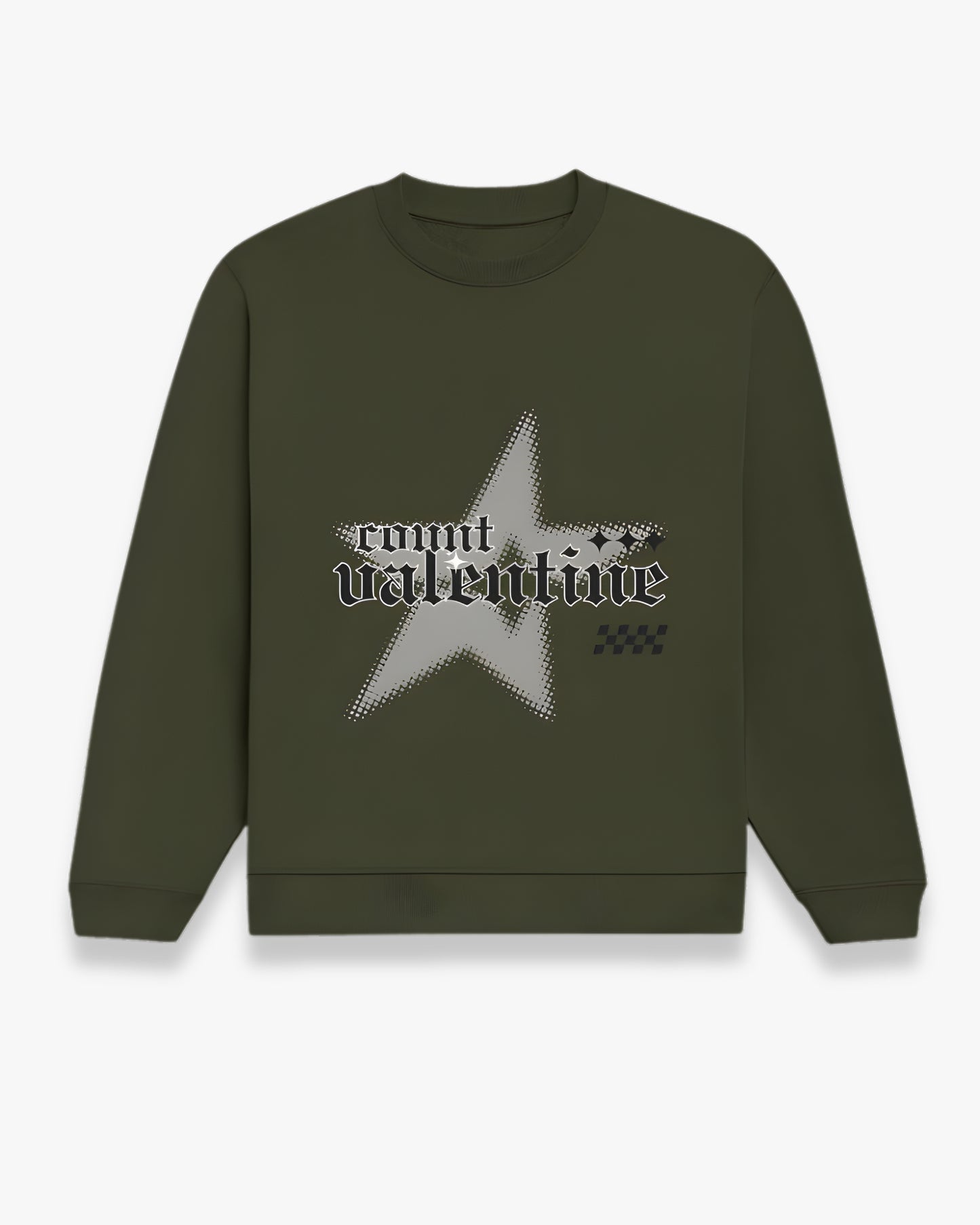 Green Olive Star Unisex Sweatshirt