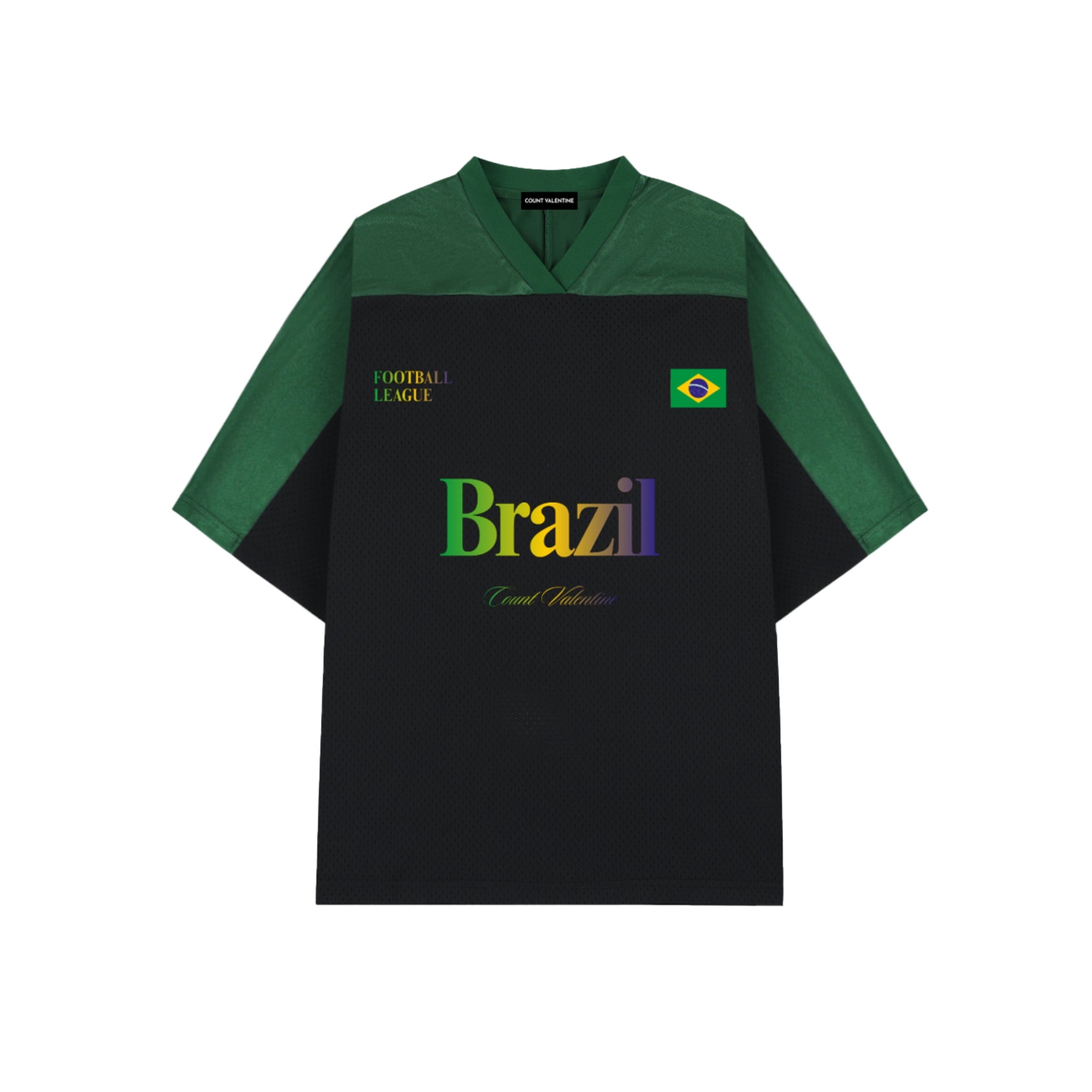Oversized Mesh V-Neck Soccer Jersey