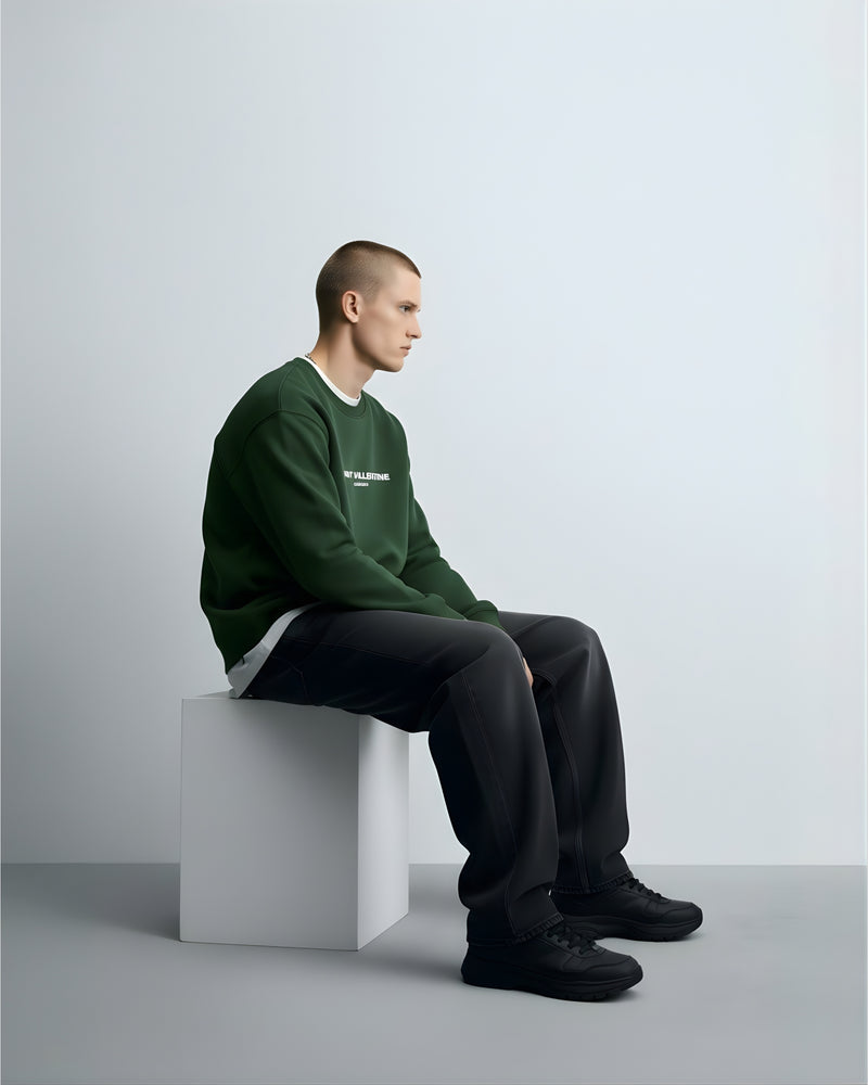 Bottle Green Unisex Oversized Sweatshirt