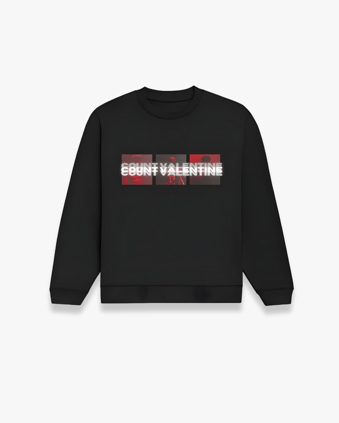 BLACK BLURRED OVERSIZED SWEATSHIRT