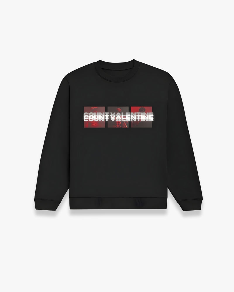 BLACK BLURRED OVERSIZED SWEATSHIRT