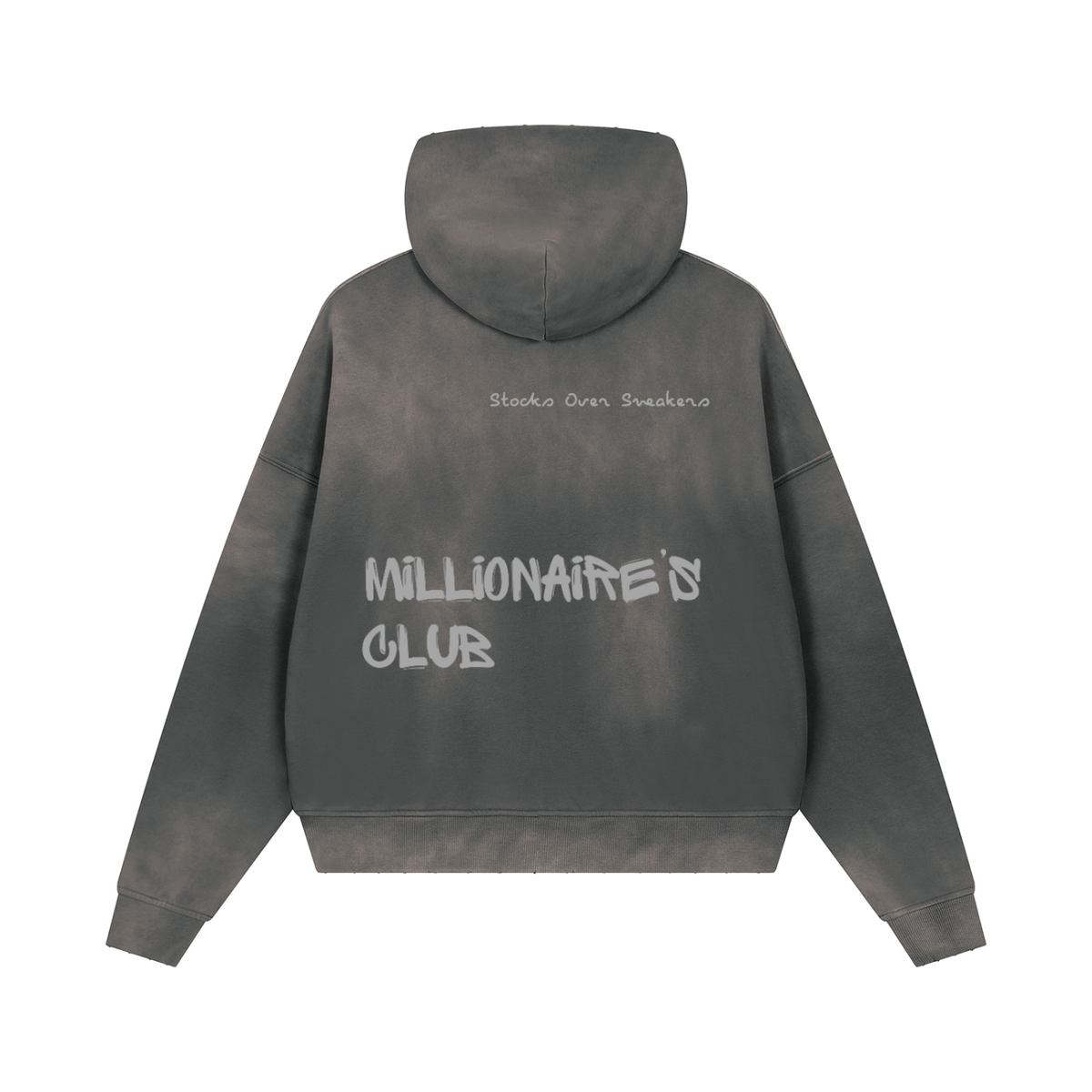 Unisex Sunfade Distressed Boxy Hoodie