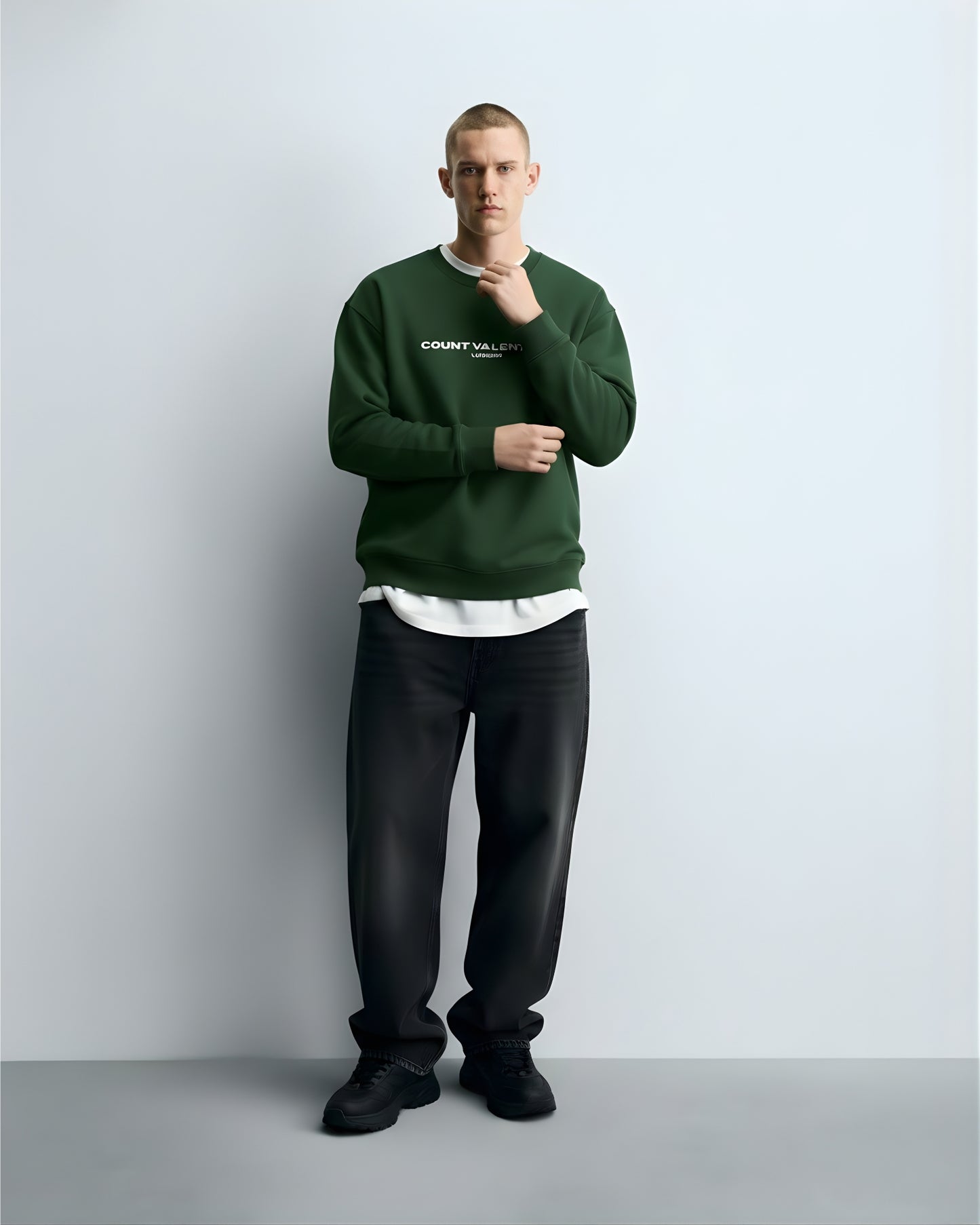 Bottle Green Unisex Oversized Sweatshirt