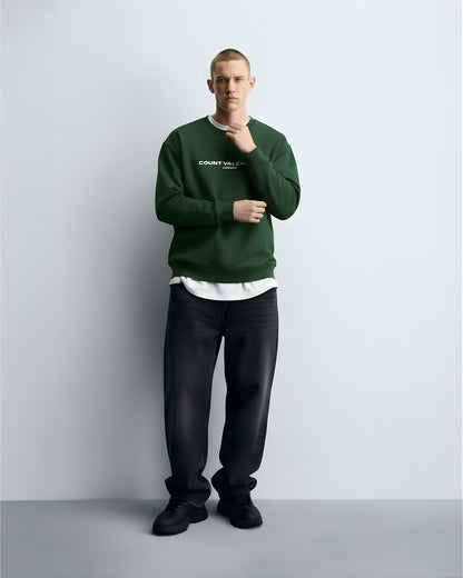 Bottle Green Unisex Oversized Sweatshirt