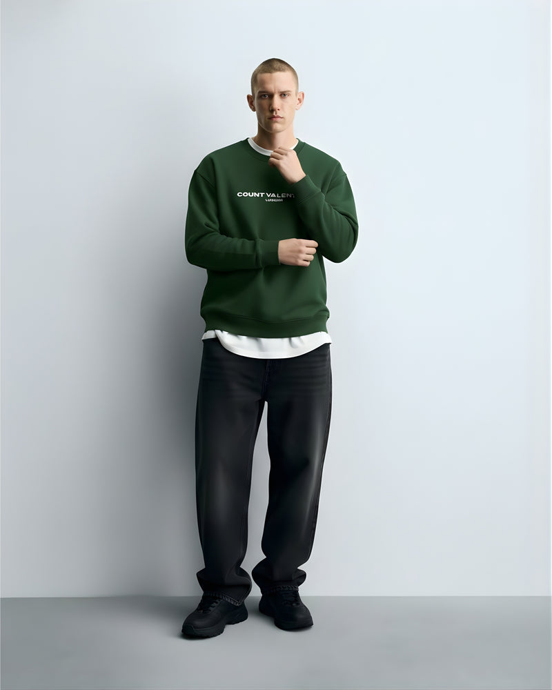 Bottle Green Unisex Oversized Sweatshirt