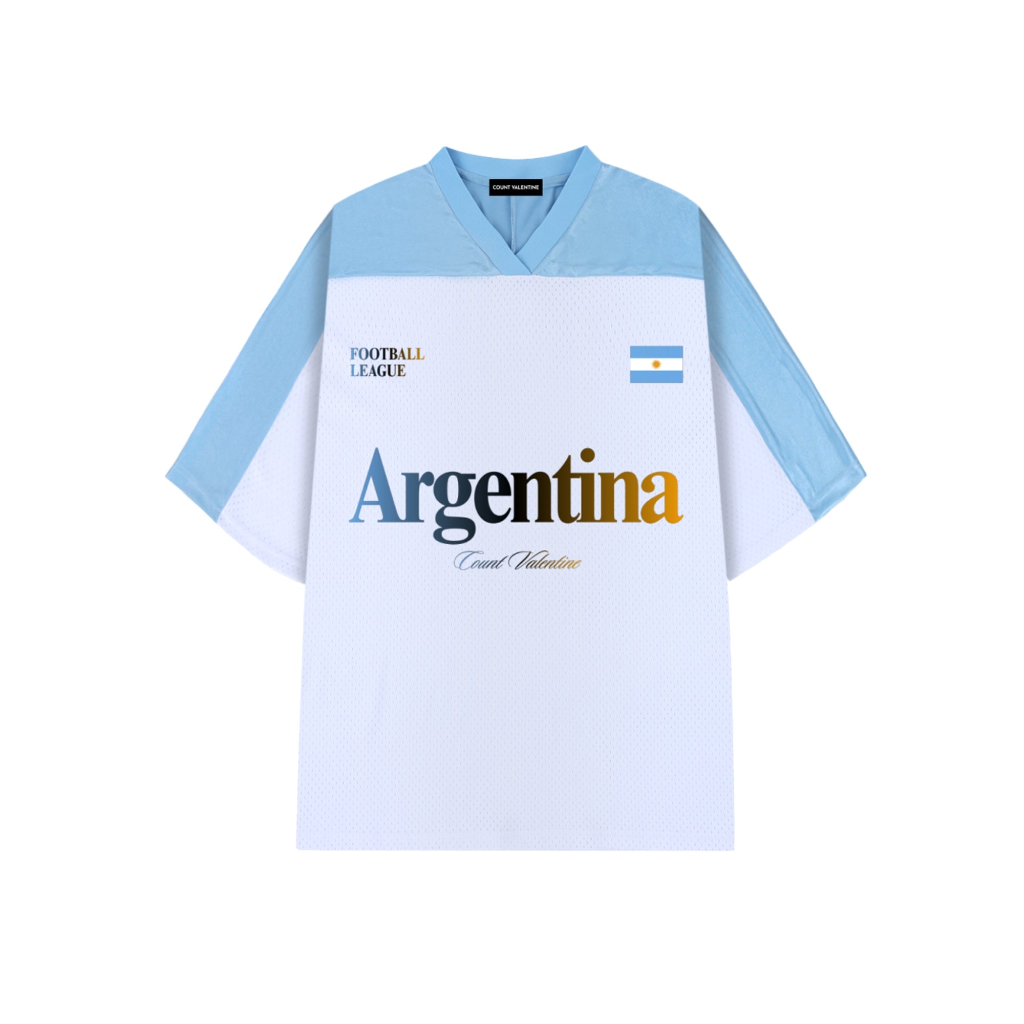 Oversized Mesh V-Neck Soccer Jersey