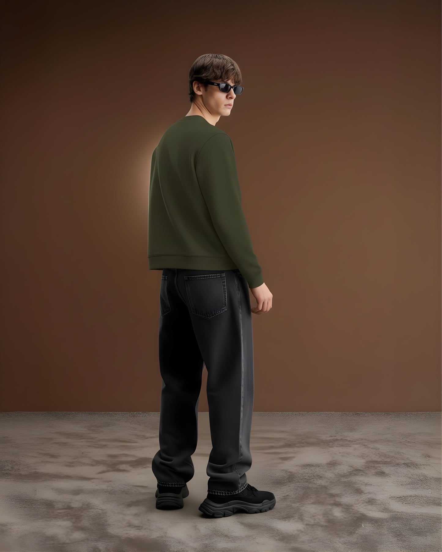 Green Olive Star Unisex Sweatshirt