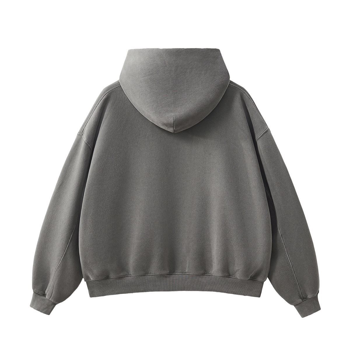 Frayed Enzyme Washed Fleece Hoodie