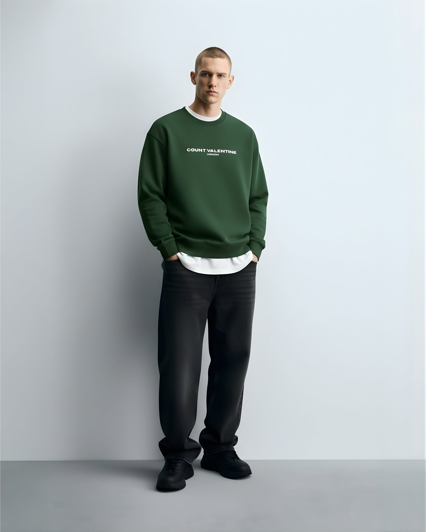 Bottle Green Unisex Oversized Sweatshirt