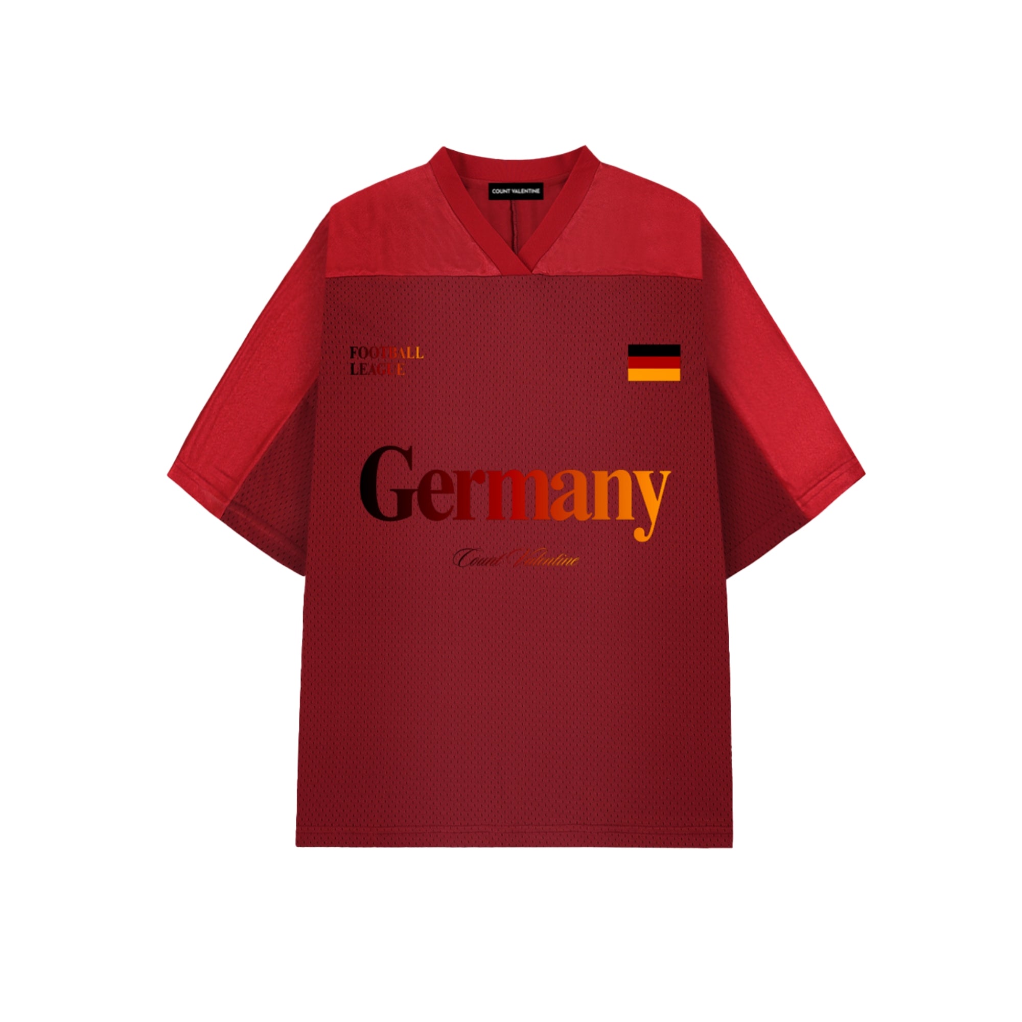 Oversized Mesh V-Neck Soccer Jersey