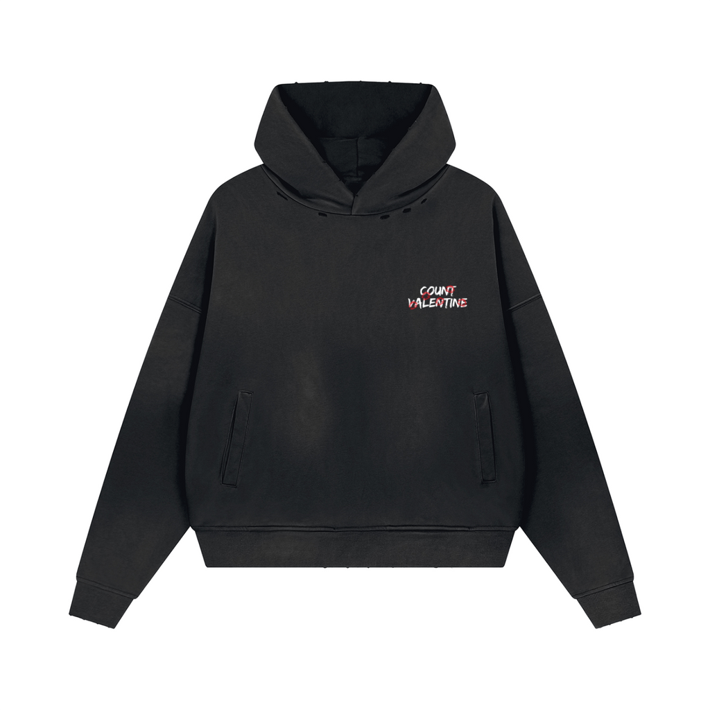 Unisex Sunfade Distressed Boxy Hoodie