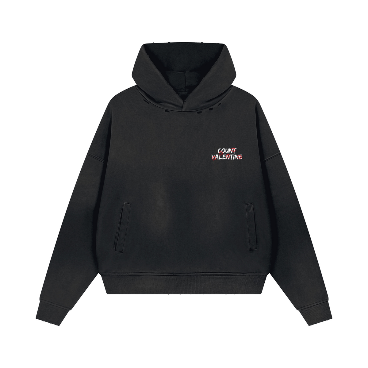 Unisex Sunfade Distressed Boxy Hoodie
