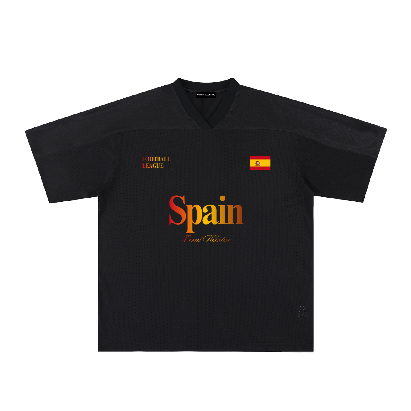 Oversized Mesh V-Neck Soccer Jersey